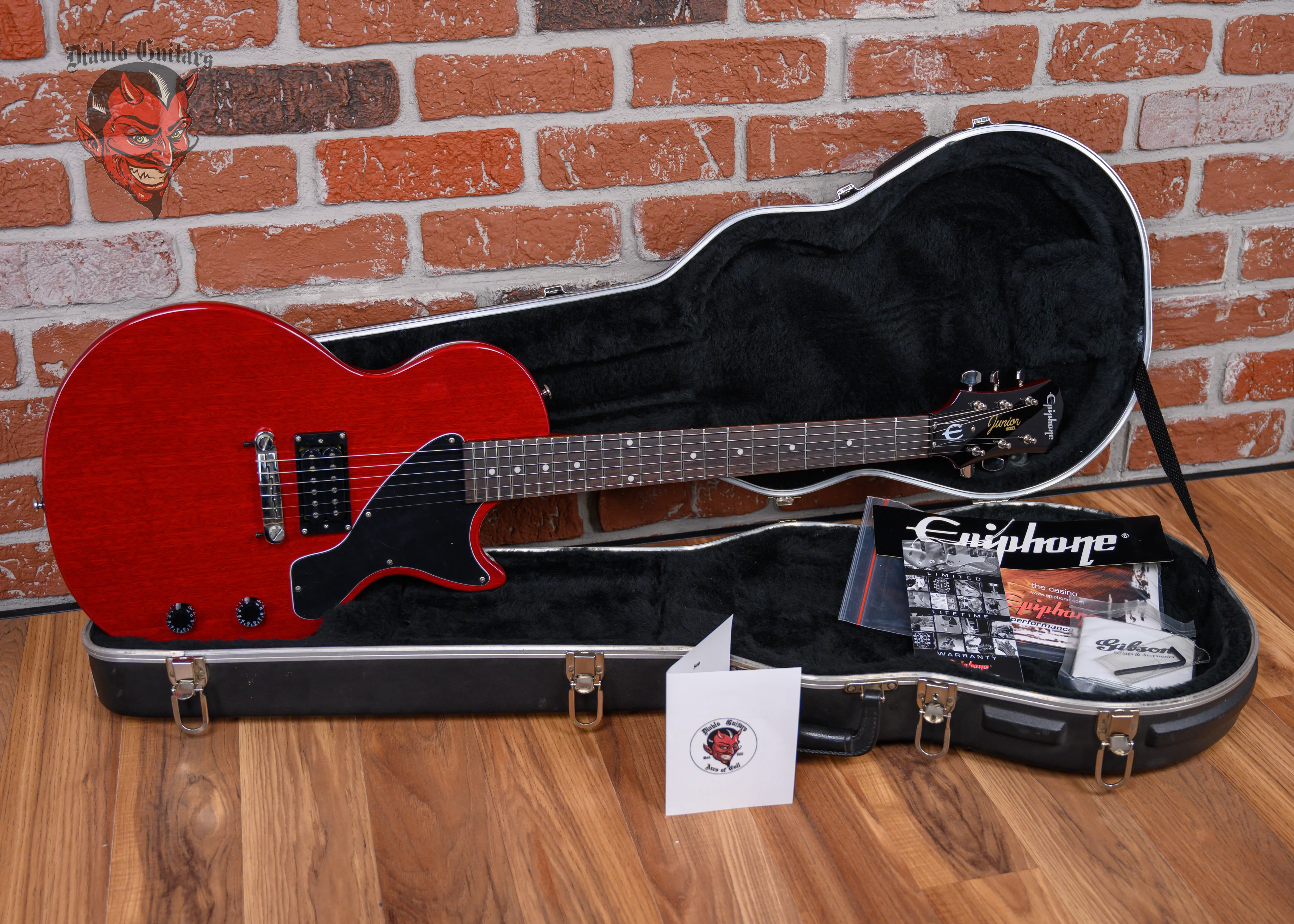 Epiphone Les Paul Jr. Cherry 2010 w/Hard Shell Case