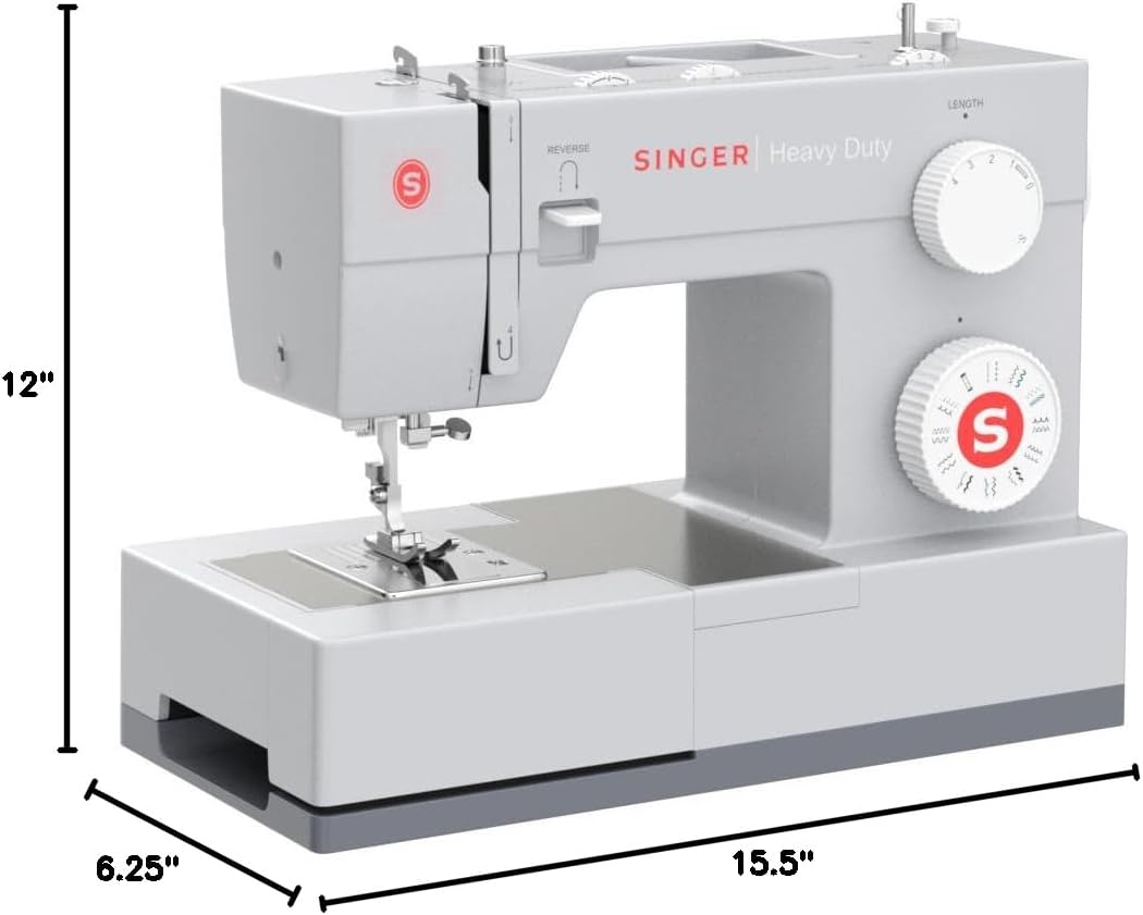 SINGER Heavy Duty 4423 High Speed Sewing Machine with Accessory Kit | Strong Motor With Enhanced Piercing Power, 97 Stitch Applications, Full Metal frame, 1-step Buttonhole & LED Light