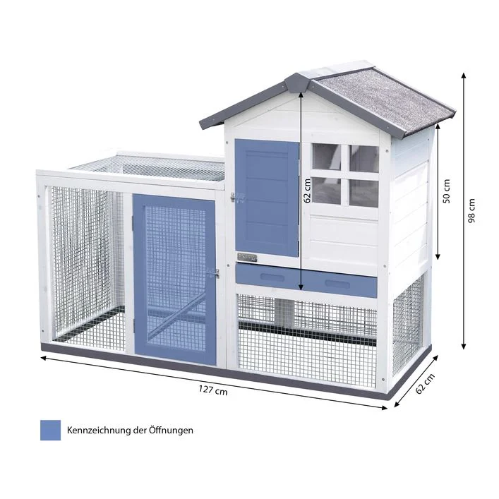 KERBL Nagerheim Freetime Luke, weiß, ca. B127/H98/T62 cm