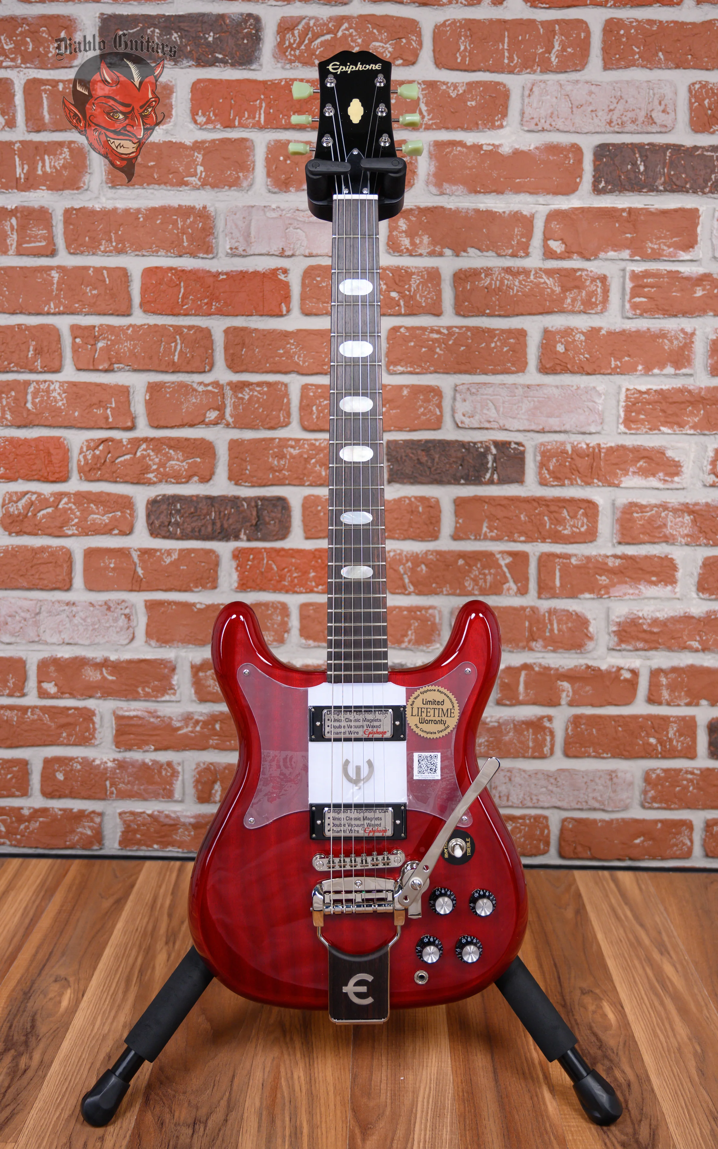 Epiphone 50th Anniversary 1962 Crestwood Custom Reissue Cherry 2014 w/OHSC