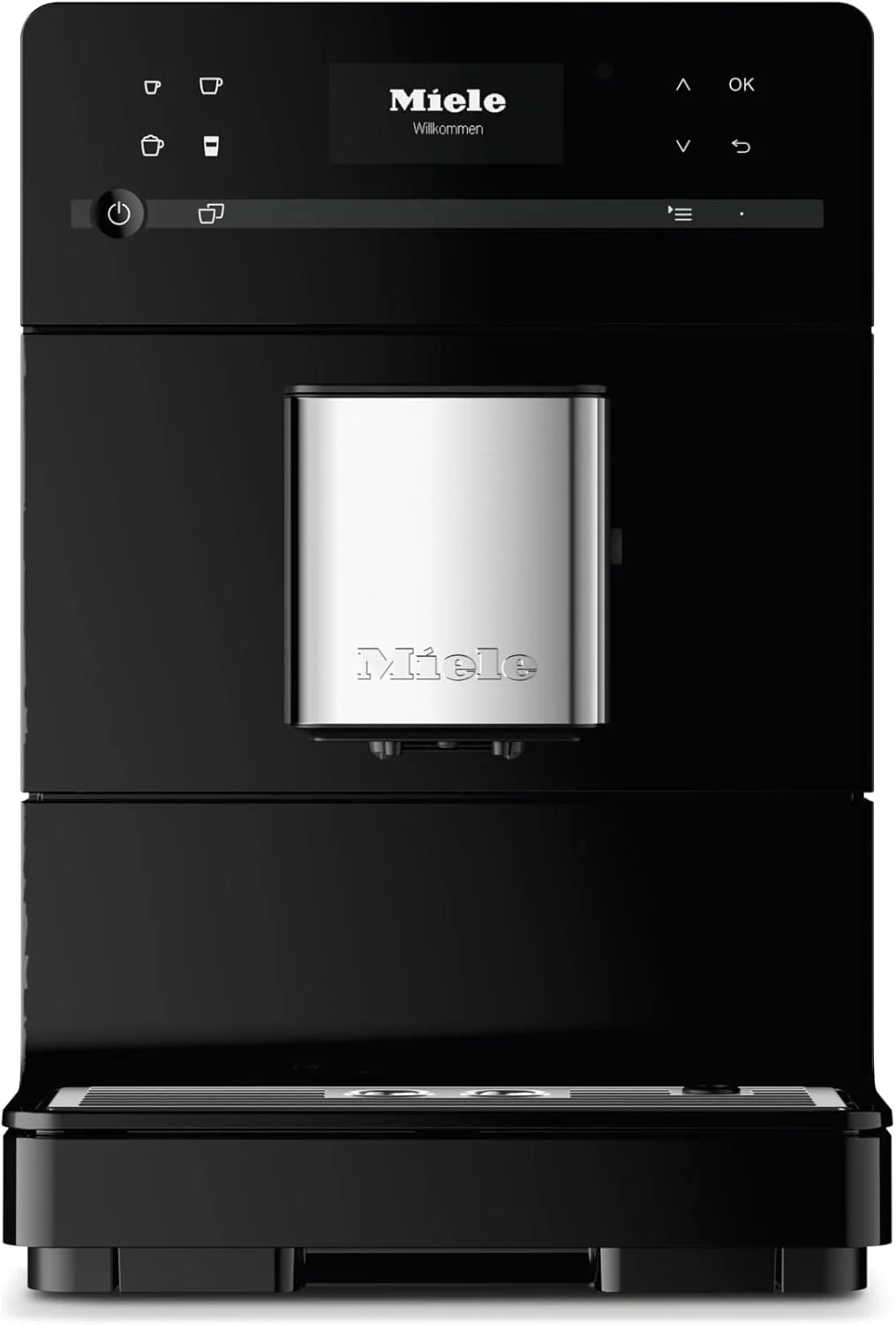 Miele CM 5310 Silence Automatic Coffee Maker - With OneTouch for Two, AromaticSystem, coffee pot, cleaning programs and more, in Obsidian Black