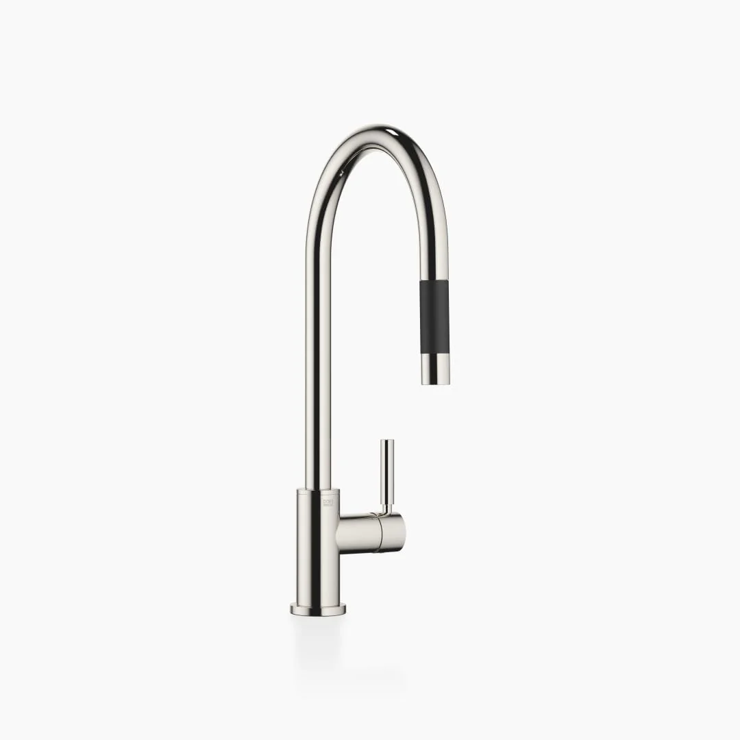 Dornbracht Single Lever Mixer Pull-down with spray function TARA 33870888 Platinum
