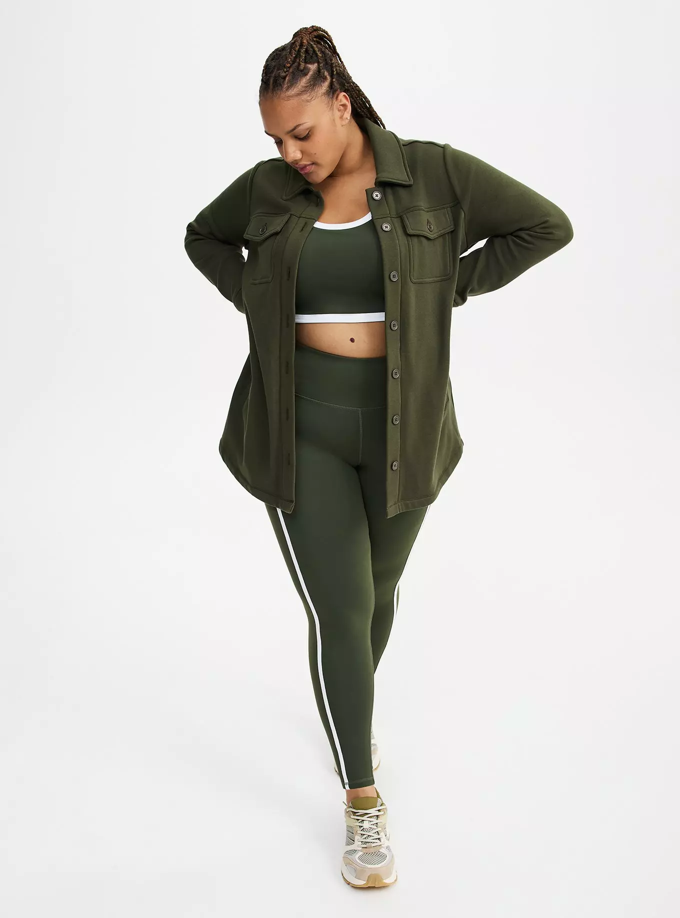 Brushed Fleece Active Shacket