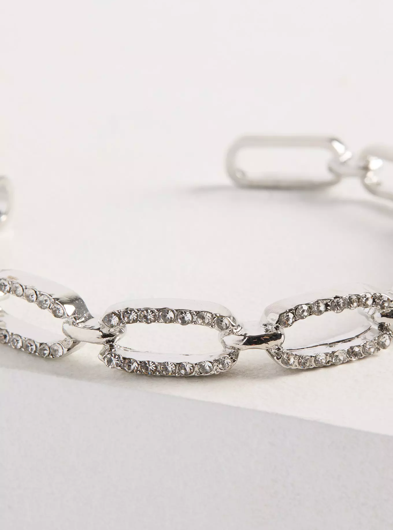 Pave Link Cuff Bangle