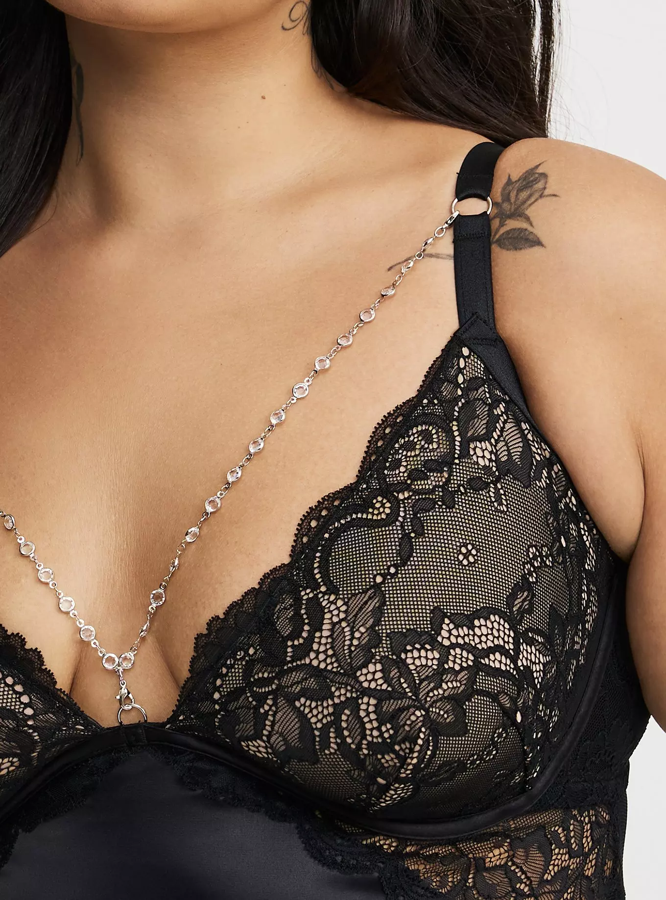 Jewelry Strappy Plunge Maxi Dress