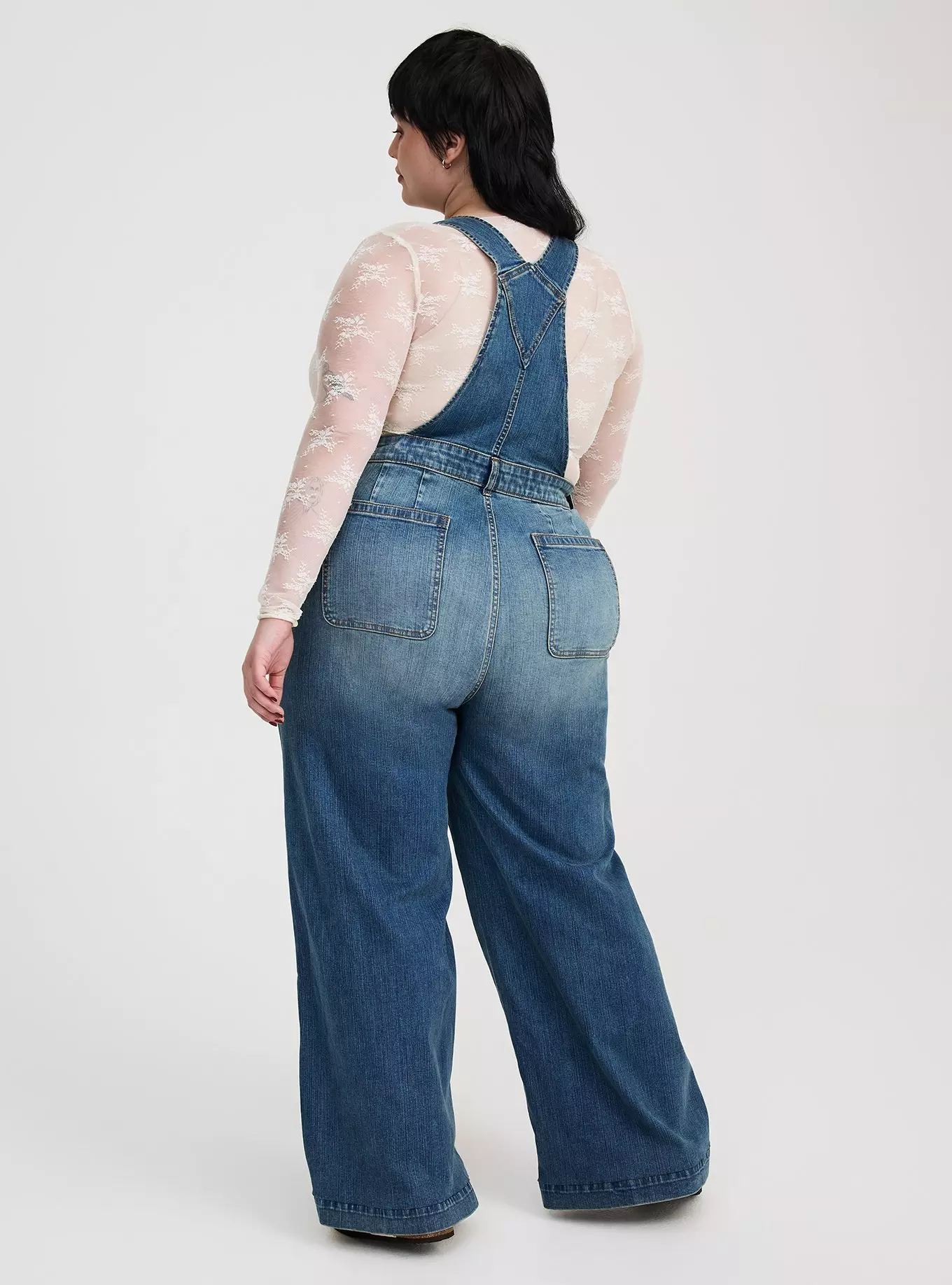 Wide-Leg Denim Overall