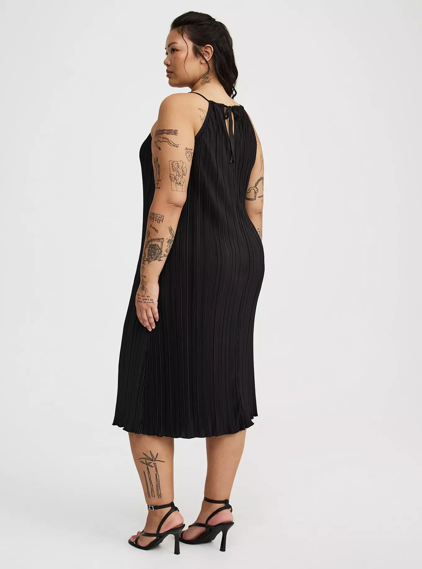 Knit Plisse Midi Dress