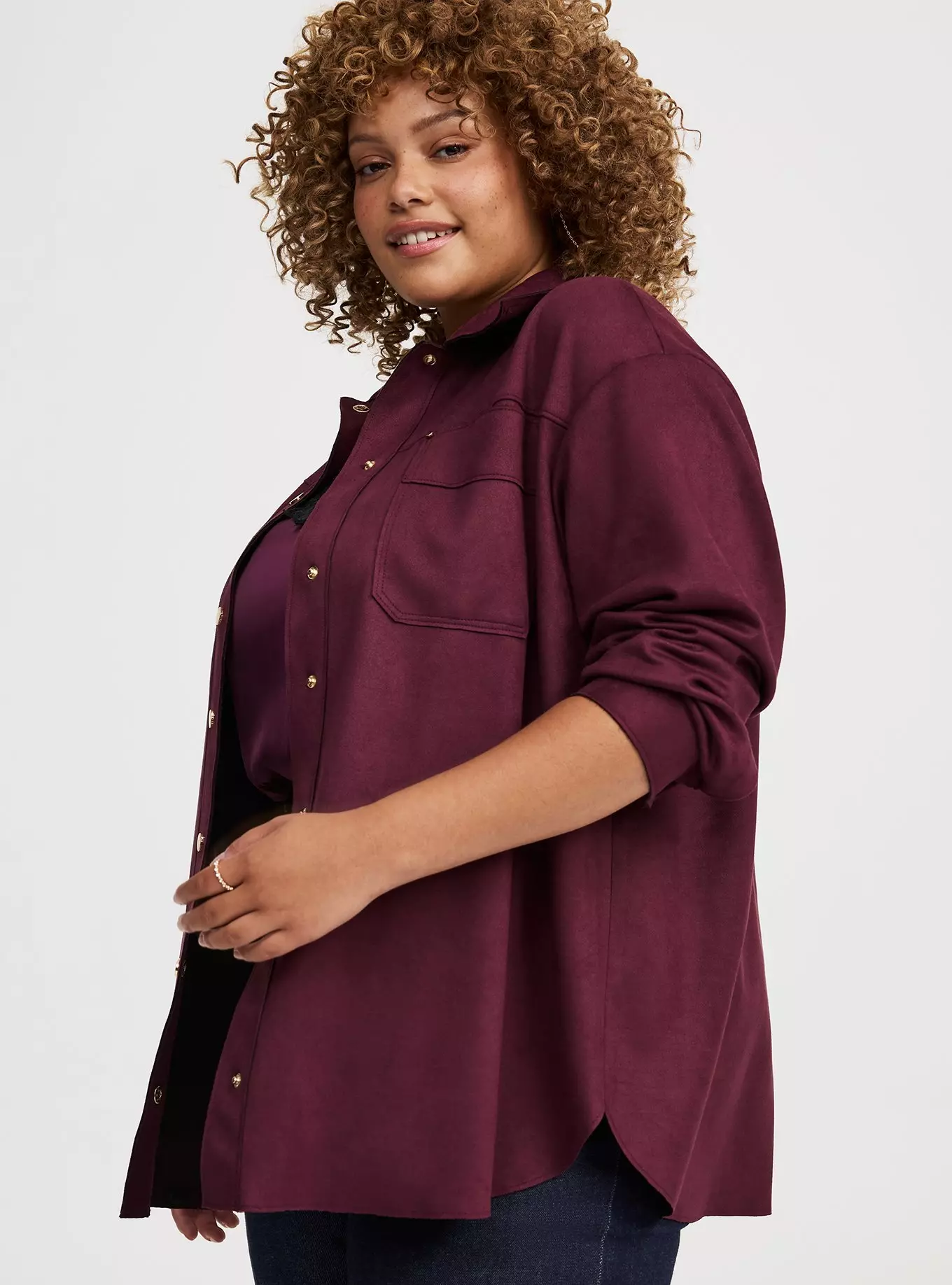 Faux Suede Shacket