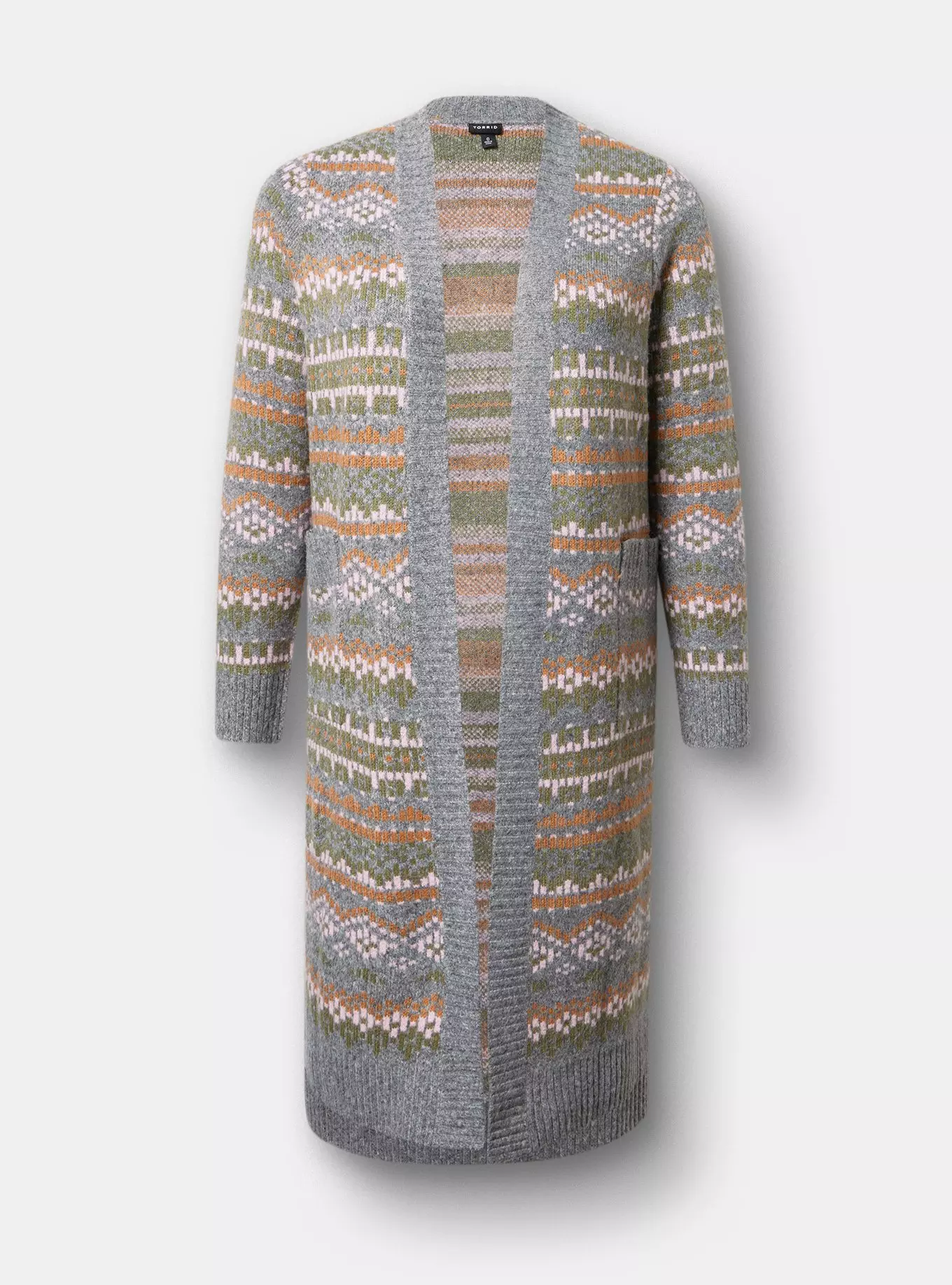 Fair Isle Vegan Cashmere Duster Sweater