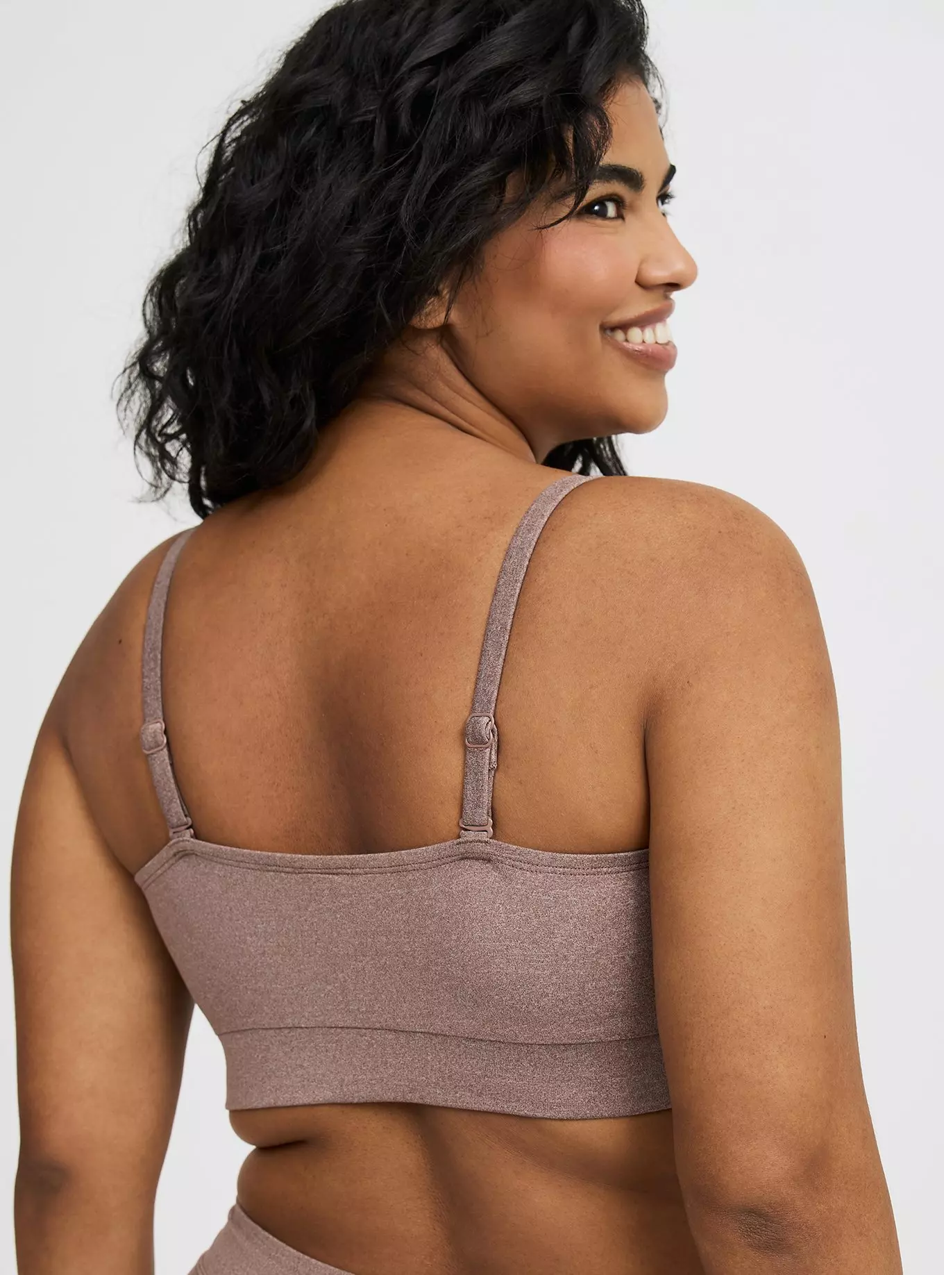 Lightly Lined Heather Cross Front Bralette