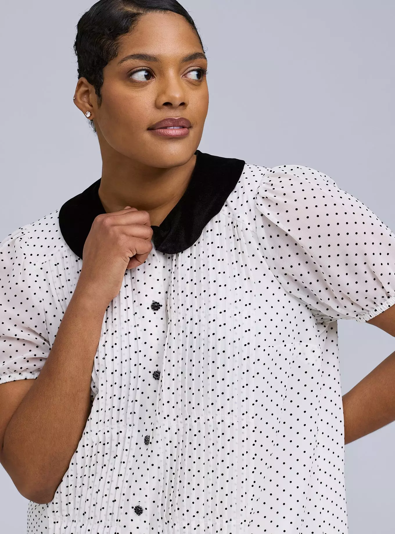 Belle Isle Velvet Collar Dress
