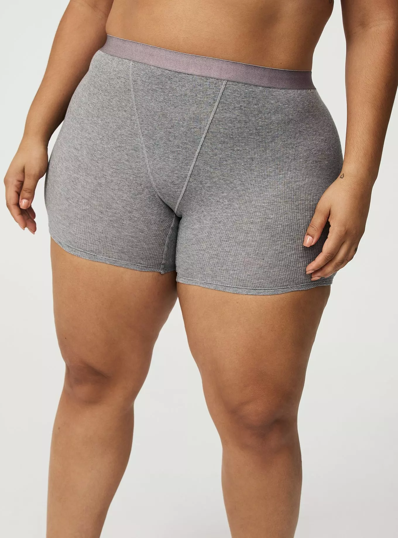 Cotton Rib High-Rise Short