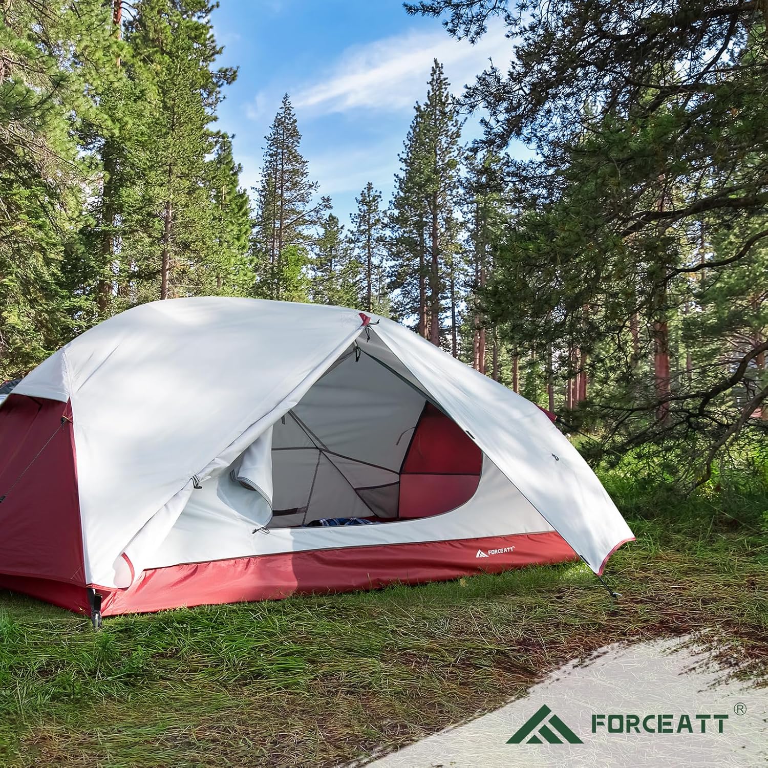 Forceatt Tent for 2 and 3 Person is Waterproof and Windproof, Camping Tent for 3 to 4 Seasons,Lightweight Aluminum Pole Backpacking Tent Can be Set Up Quickly,Great for Hiking