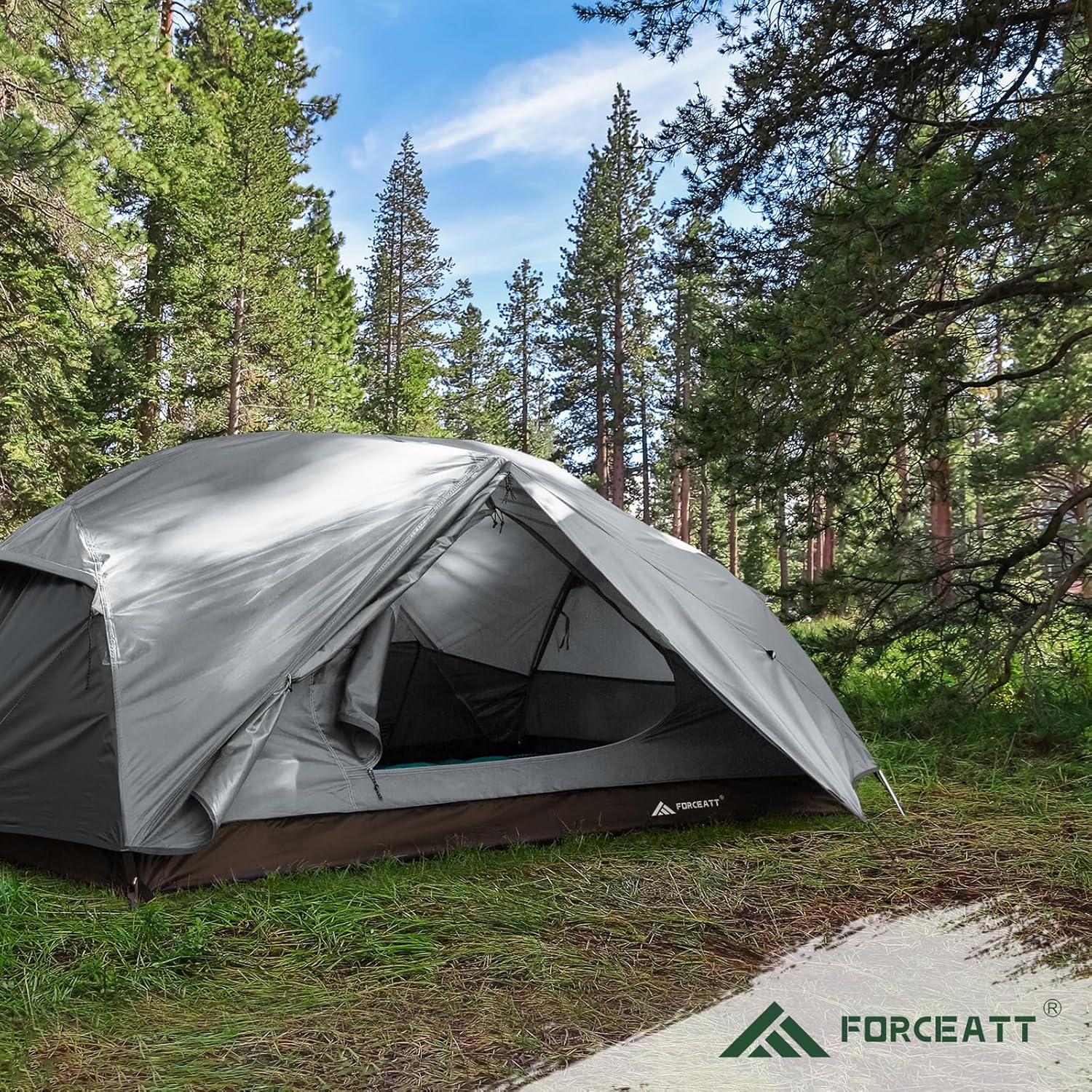 Forceatt Tent for 2 and 3 Person is Waterproof and Windproof, Camping Tent for 3 to 4 Seasons,Lightweight Aluminum Pole Backpacking Tent Can be Set Up Quickly,Great for Hiking
