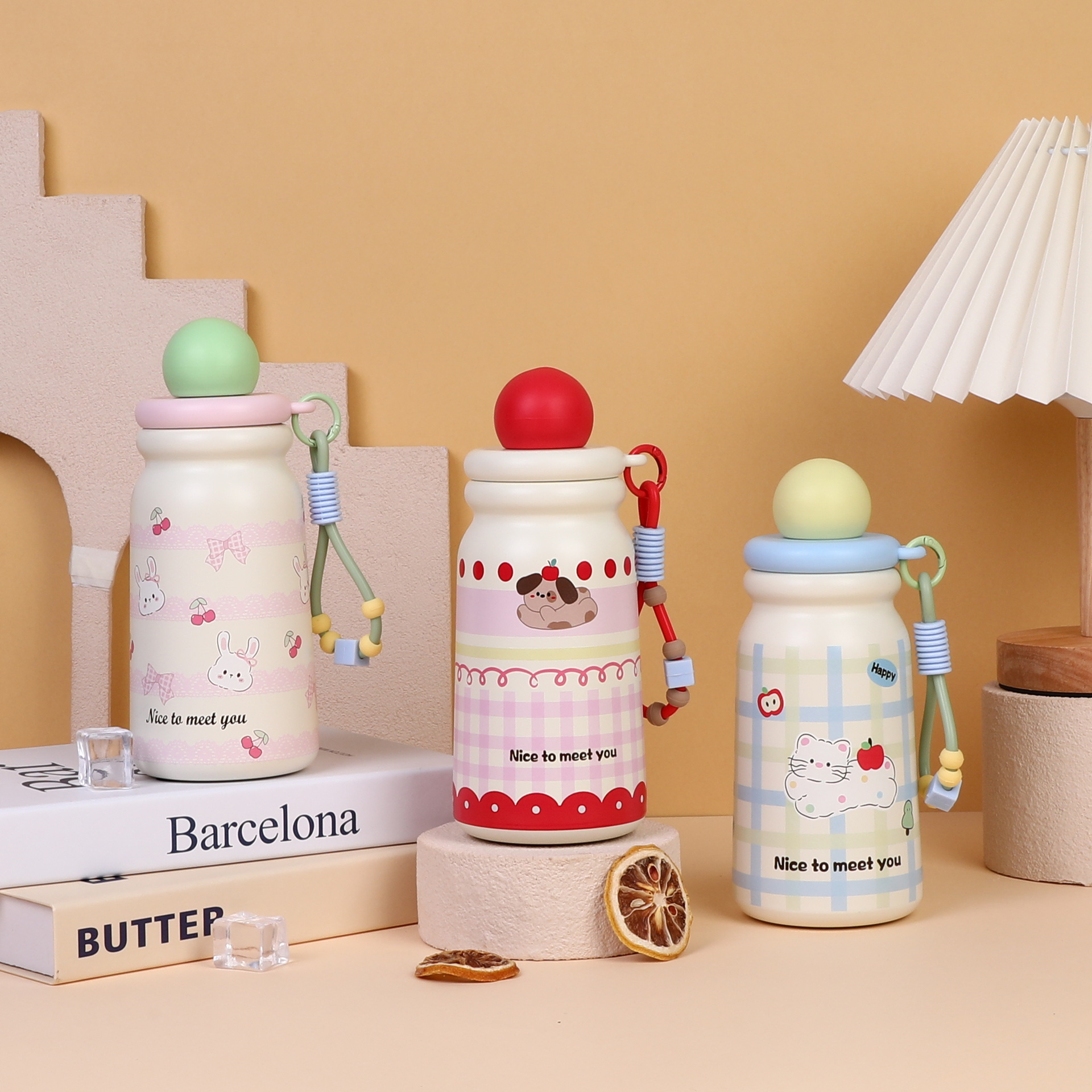 Cat-themed Insulated Water Bottle