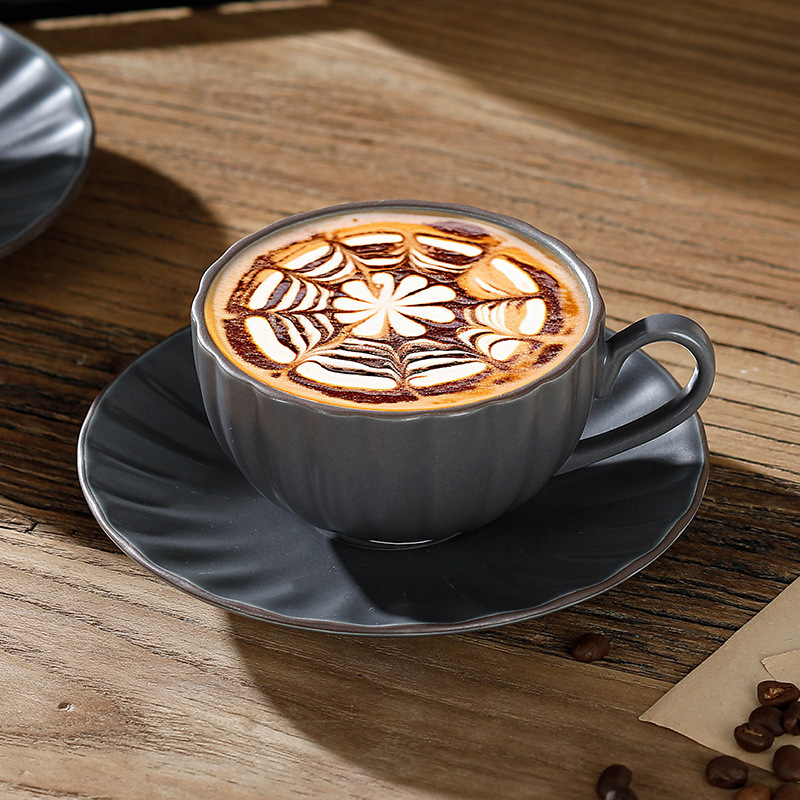 Creamy Chocolate Coffee Cup and Saucer Set