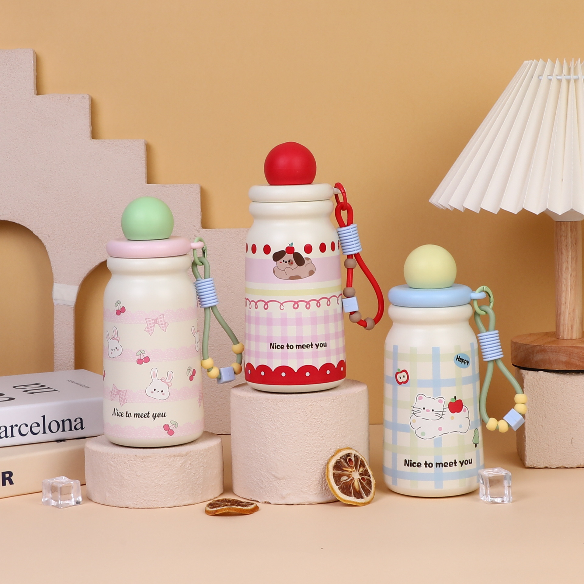 Cat-themed Insulated Water Bottle