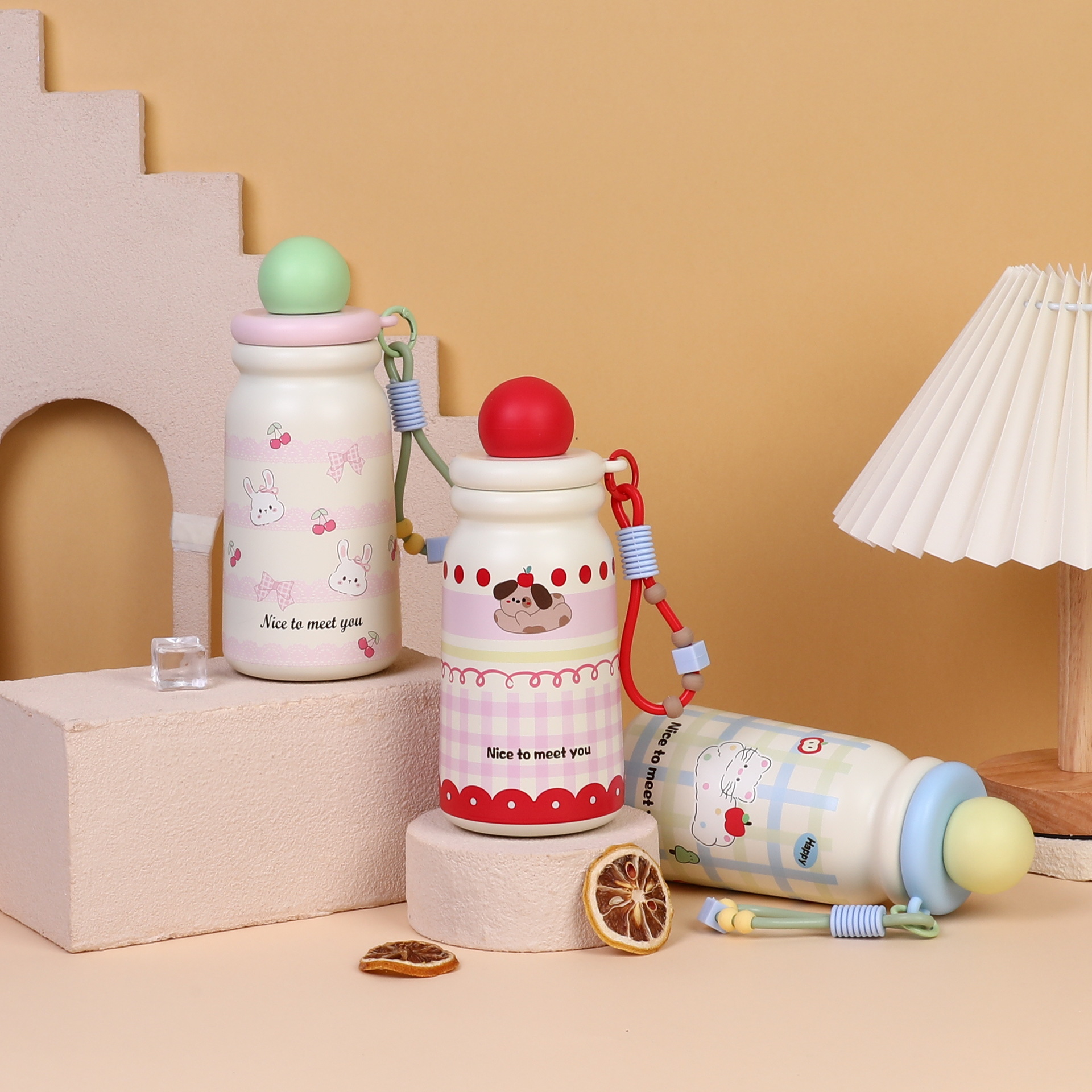 Cat-themed Insulated Water Bottle