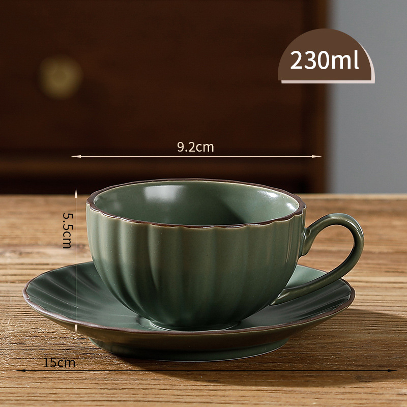 Creamy Chocolate Coffee Cup and Saucer Set