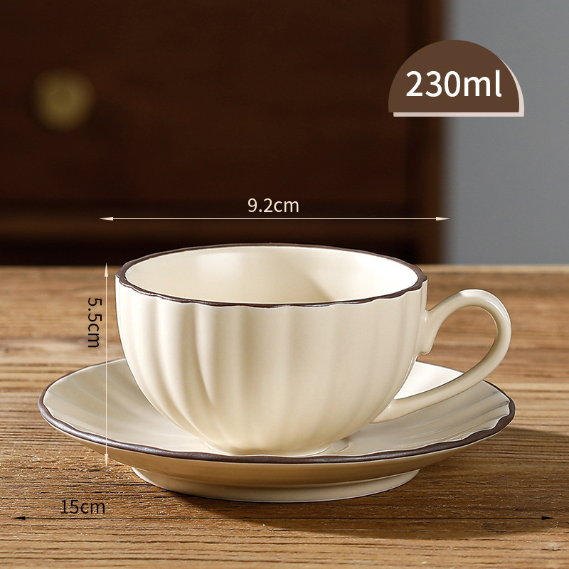 Creamy Chocolate Coffee Cup and Saucer Set