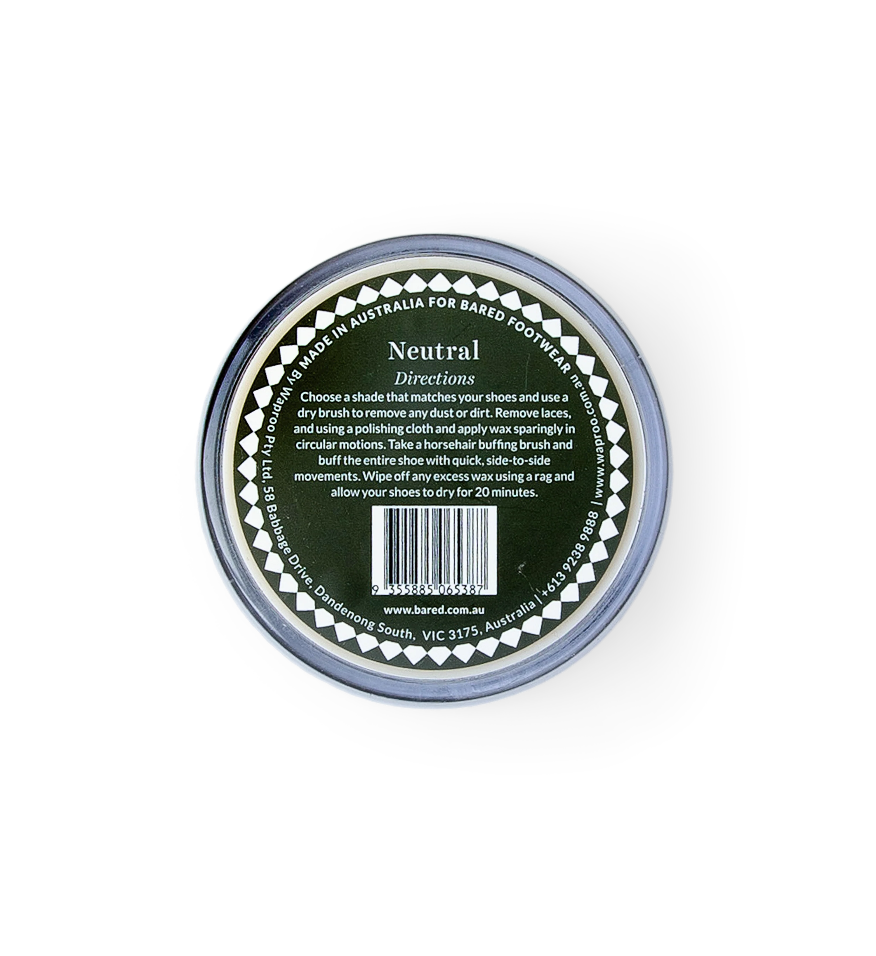 Bared Shoe Wax Neutral Polish