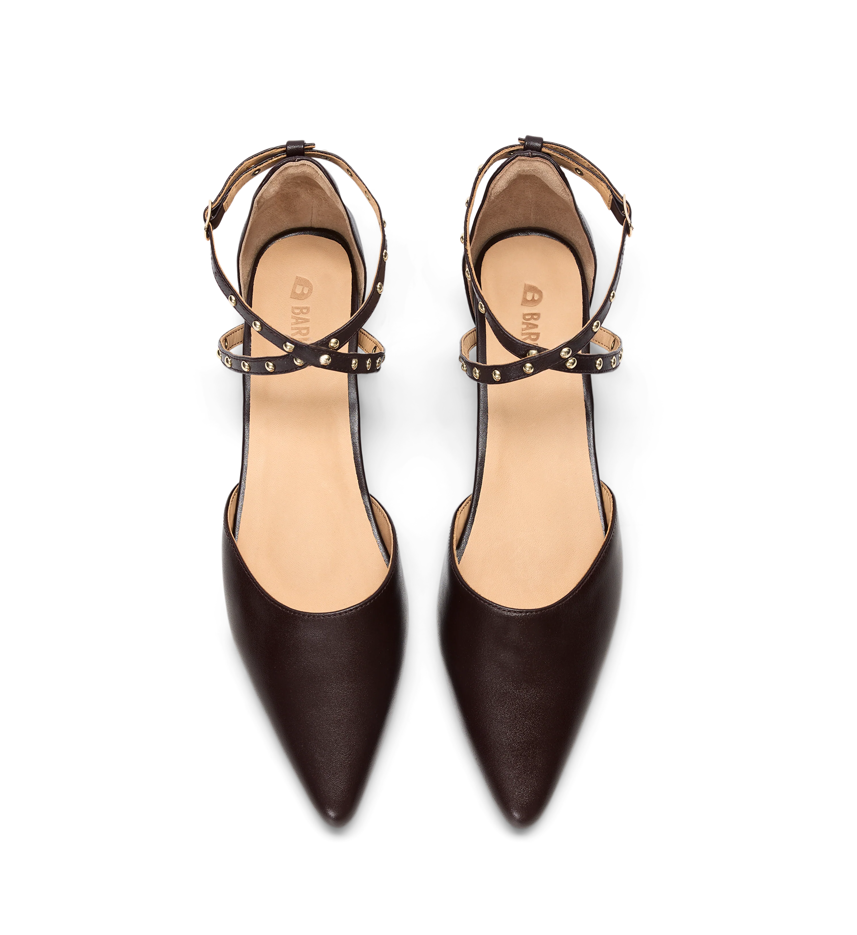 Grackle Chocolate Brown Leather Flats