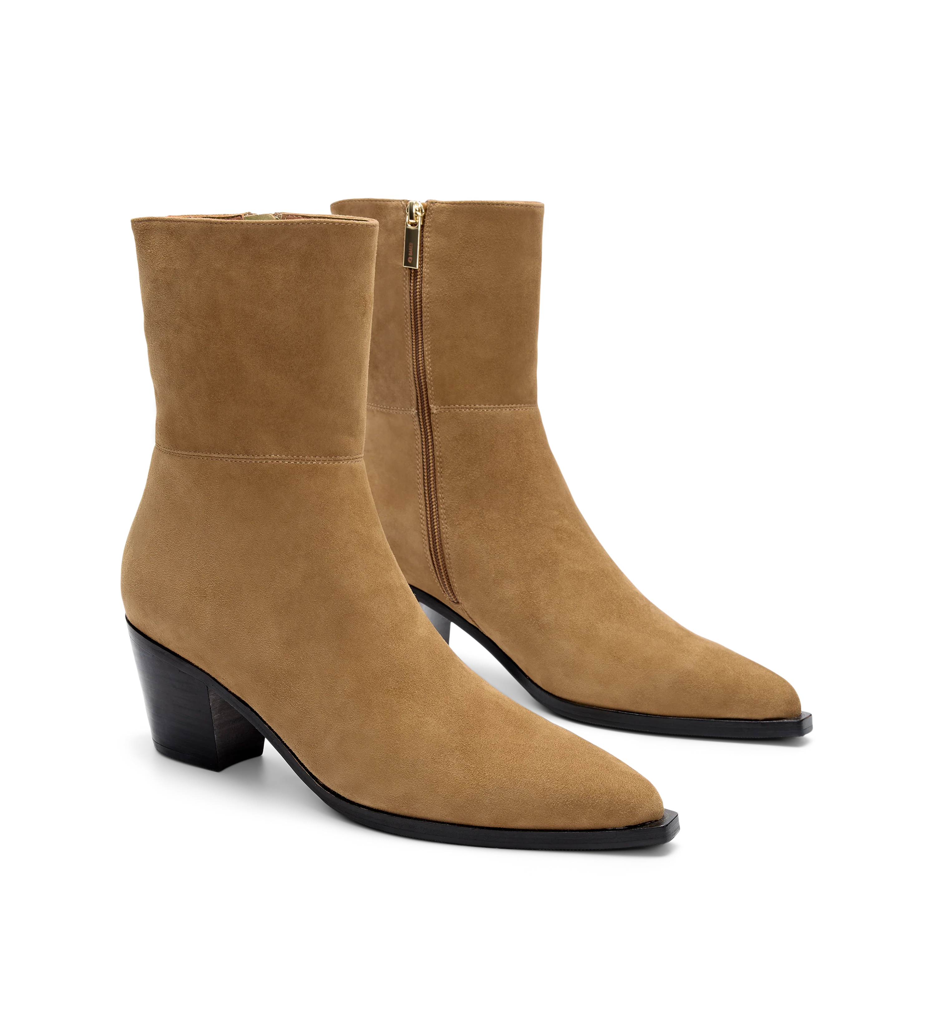 Pica Camel Suede Heeled Boots