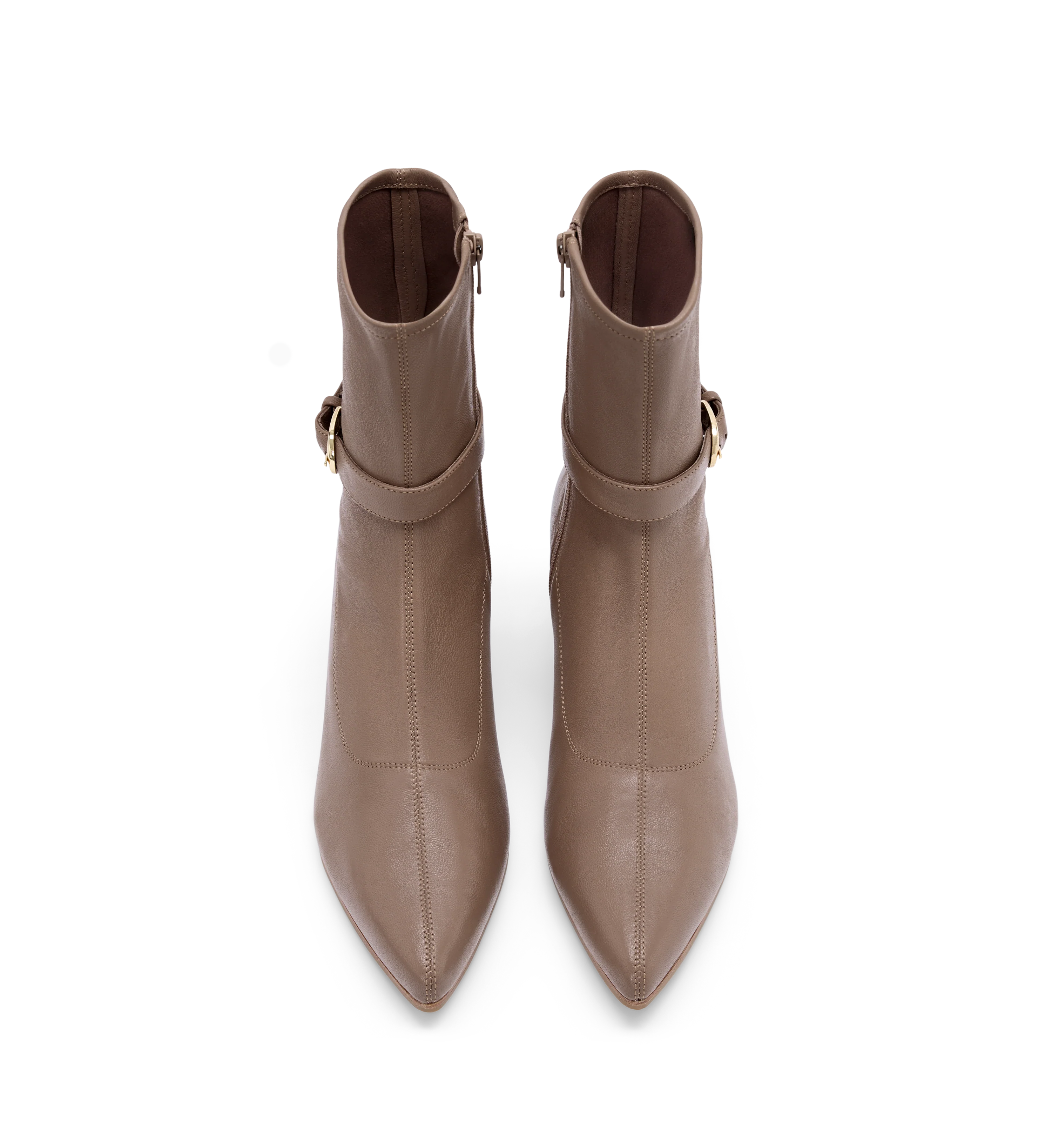 Trocaz Mushroom Stretch Leather Heeled Boots