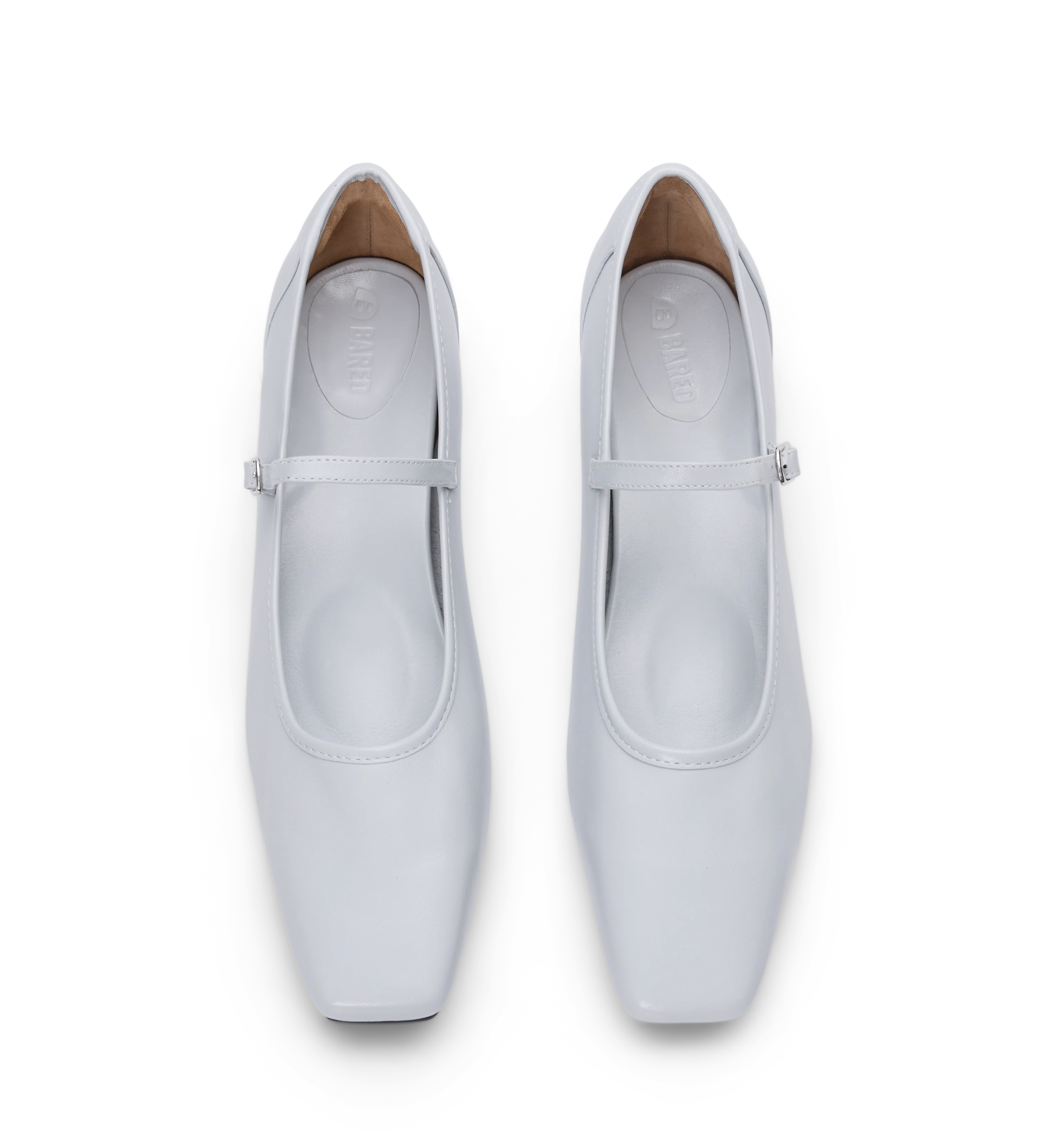 Surfbird Ice Blue Leather Ballet Flats