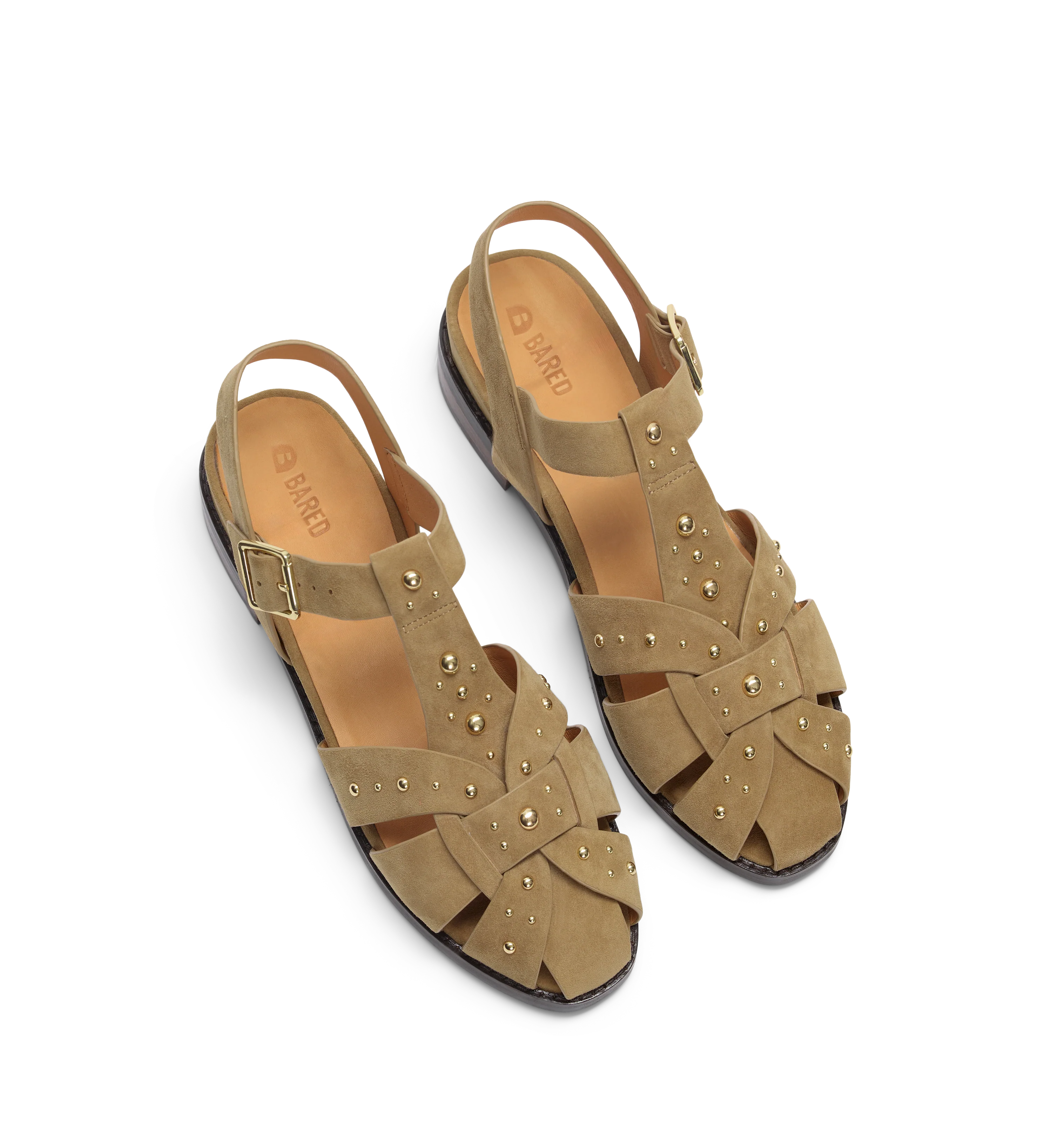 Cettia Camel Suede & Hardware Casual Flats