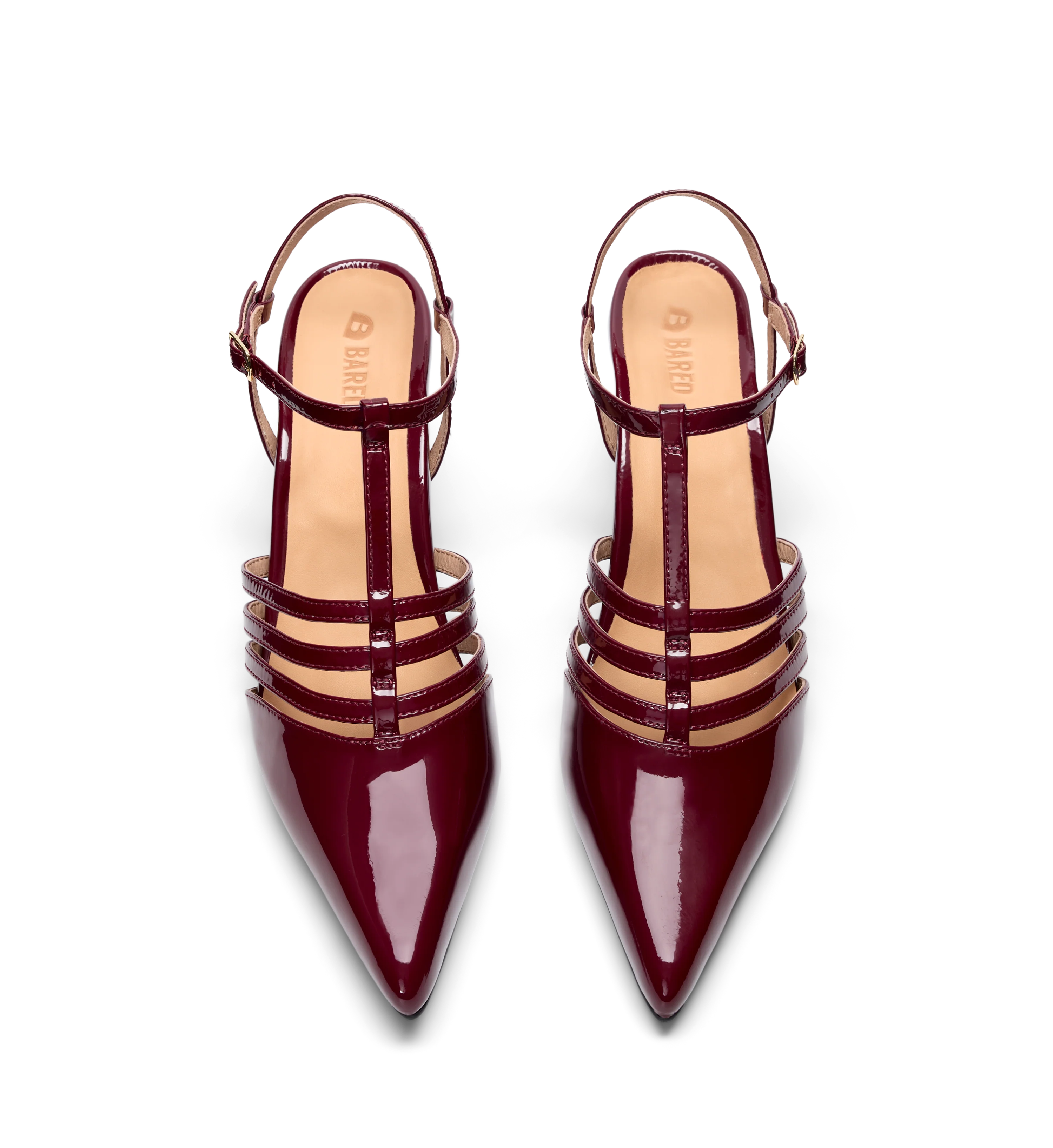 Calliope Dark Cherry Red Patent Leather Low Heels