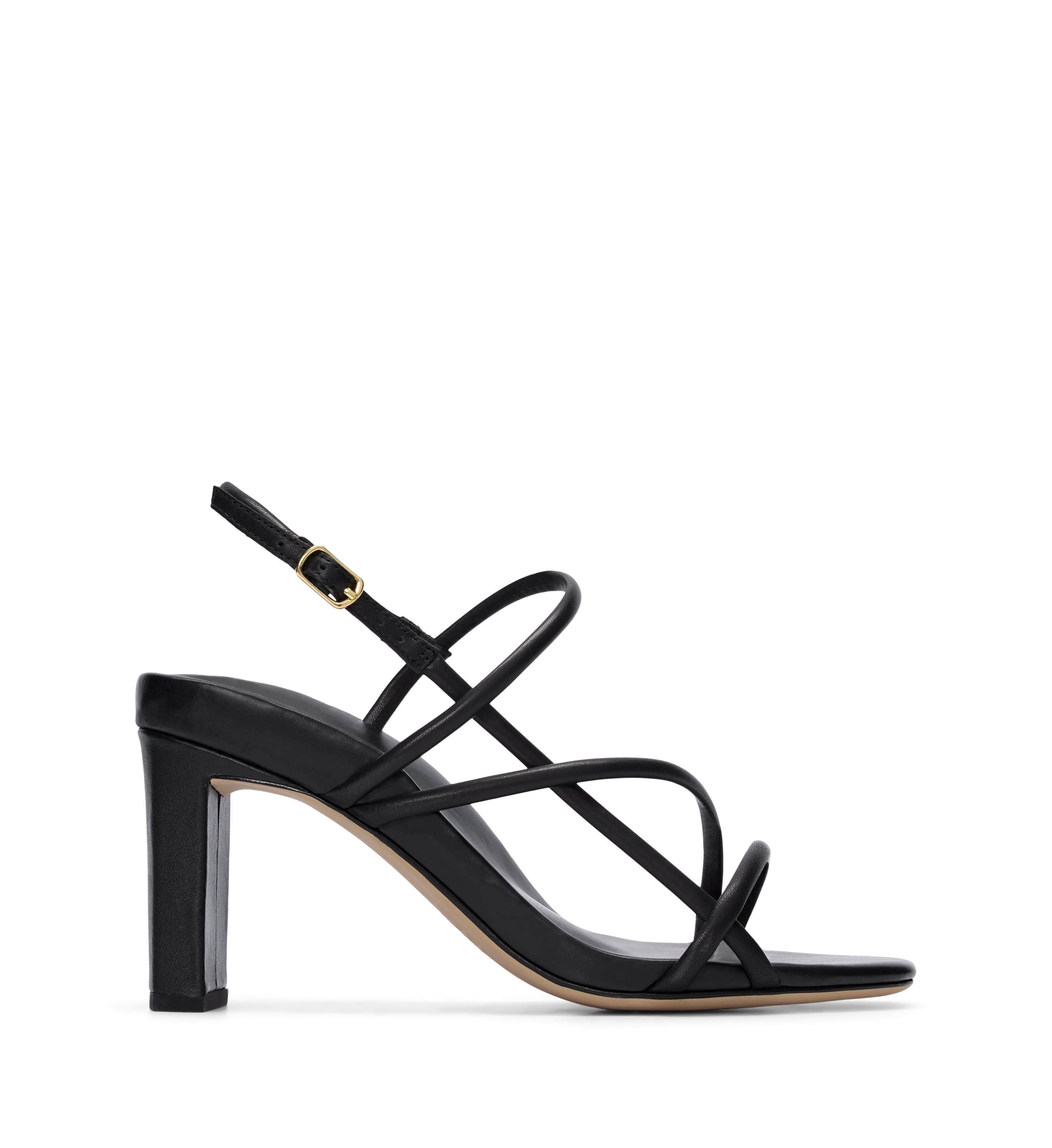 Godwit Black Leather High Heels