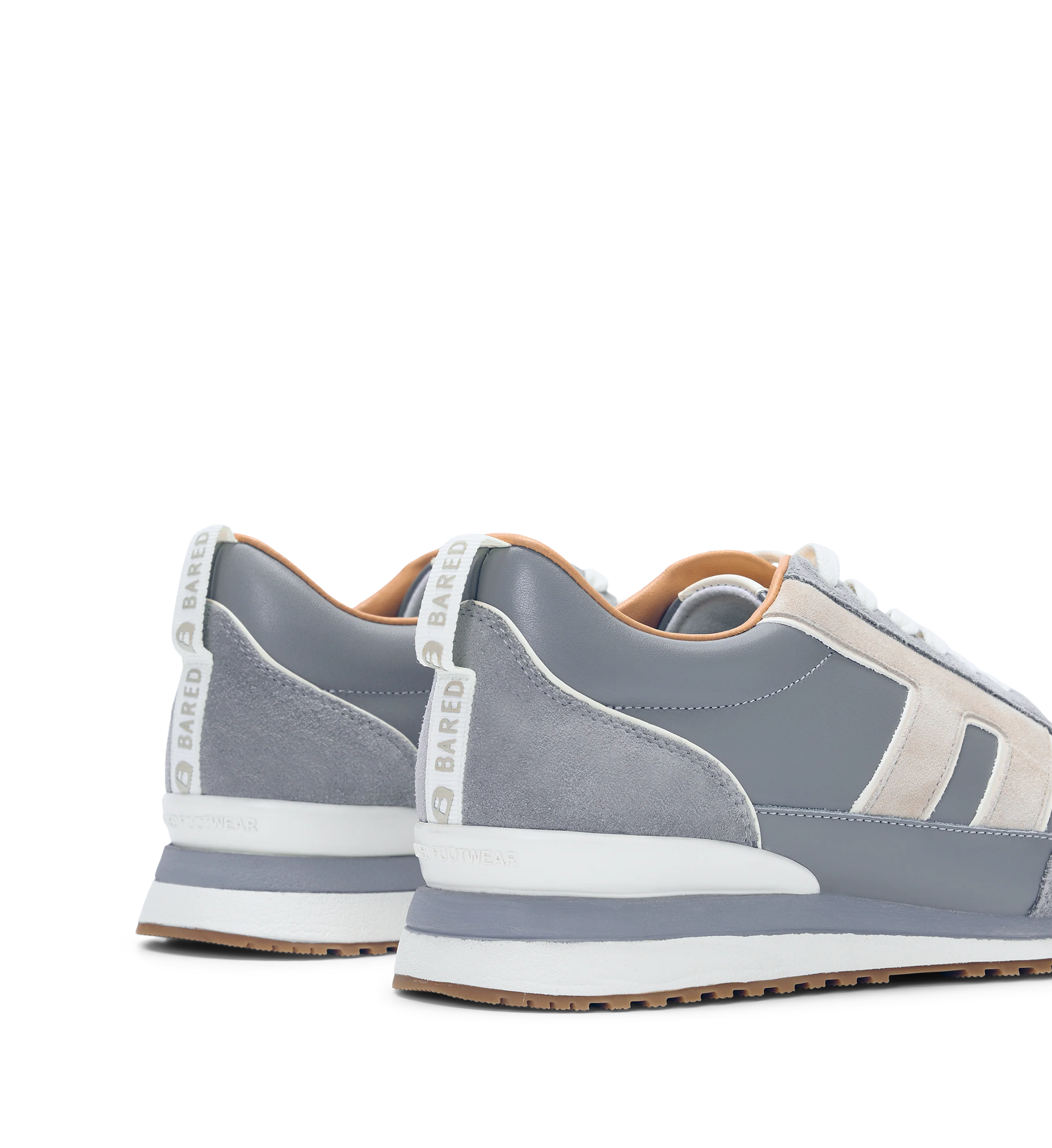 Stork Ice Blue Leather & Suede Sneakers