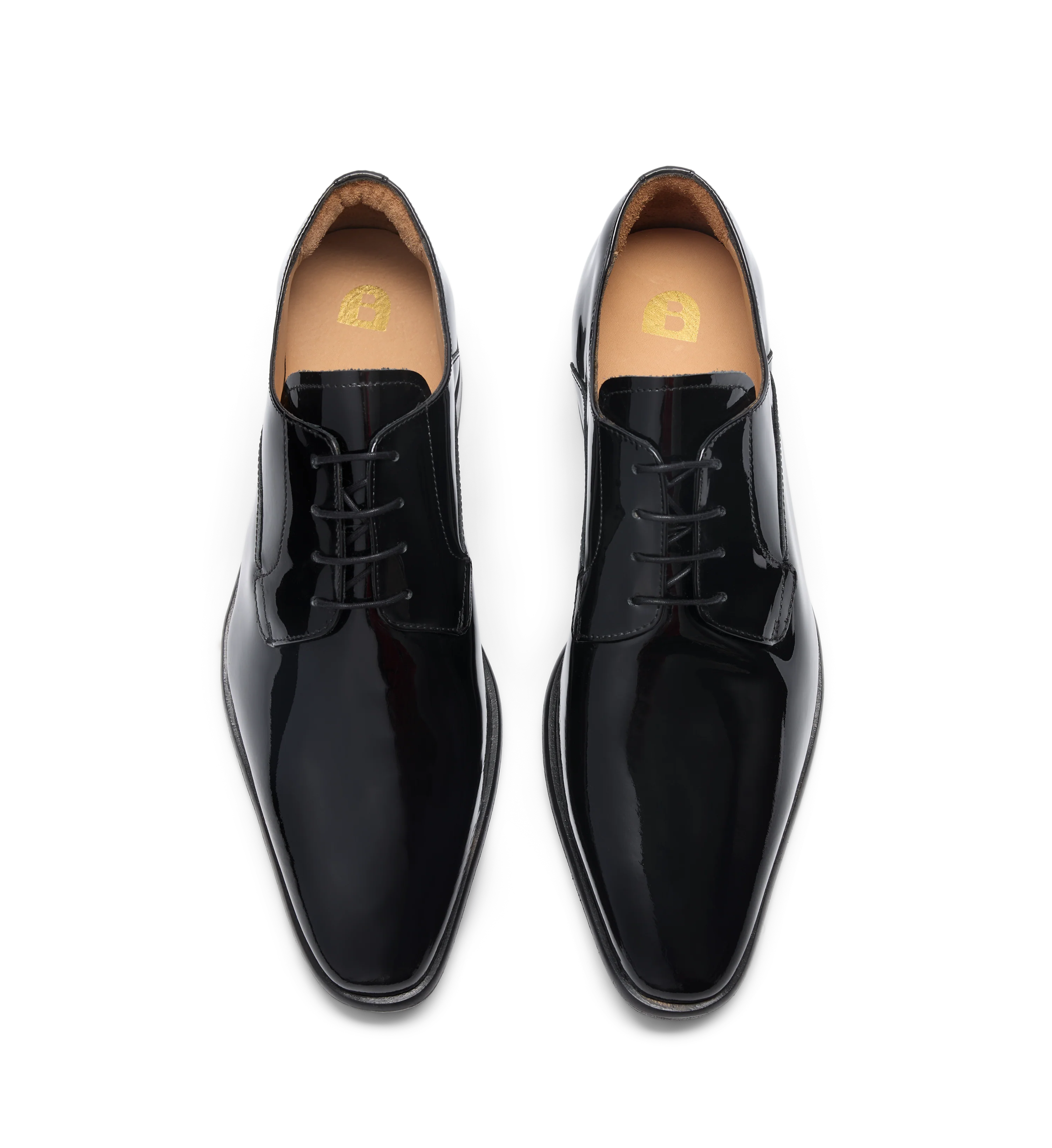 Carbon Black Patent Leather Lace Up Dress Shoes