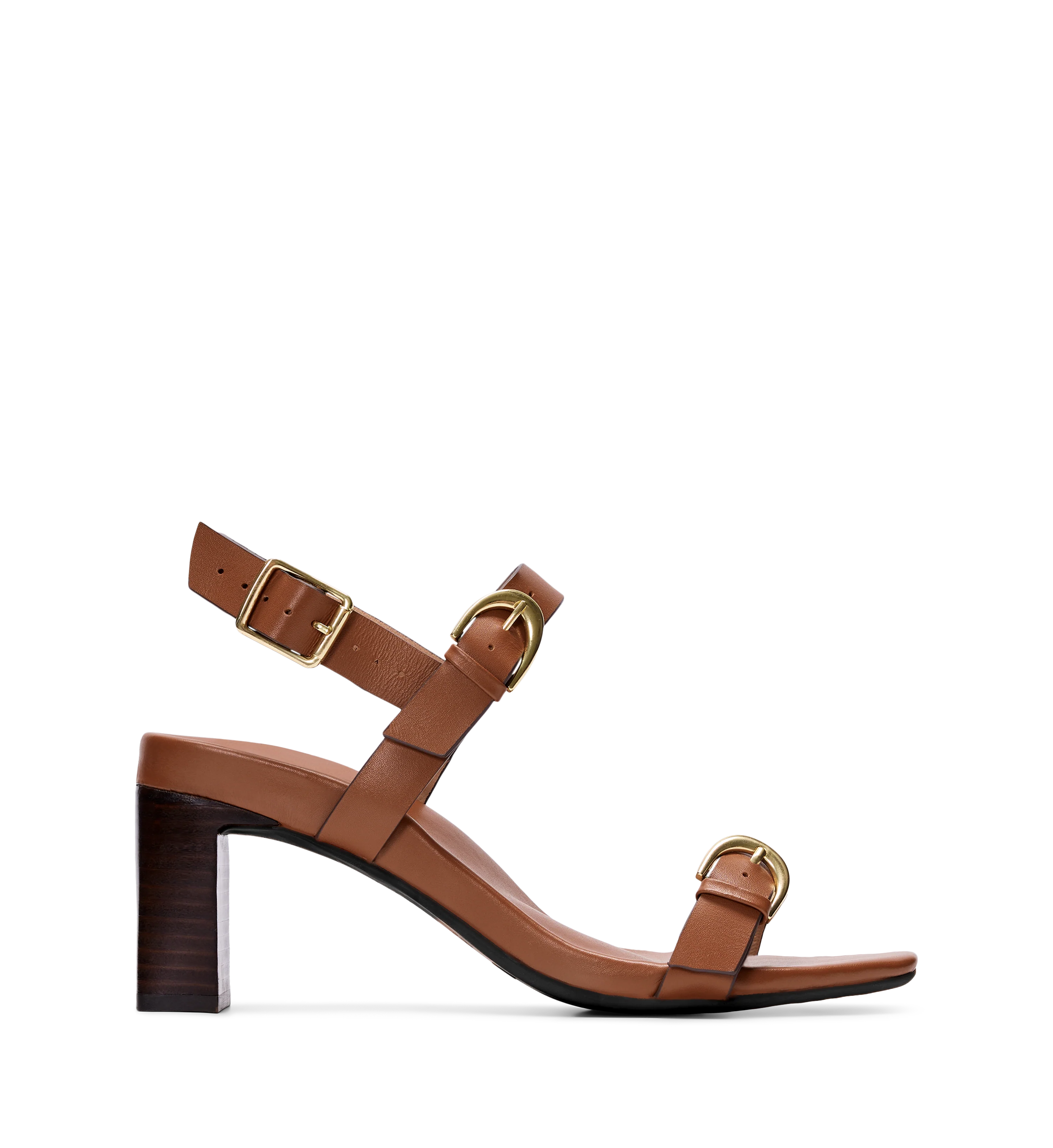 Vidua Tan Leather Low Heels