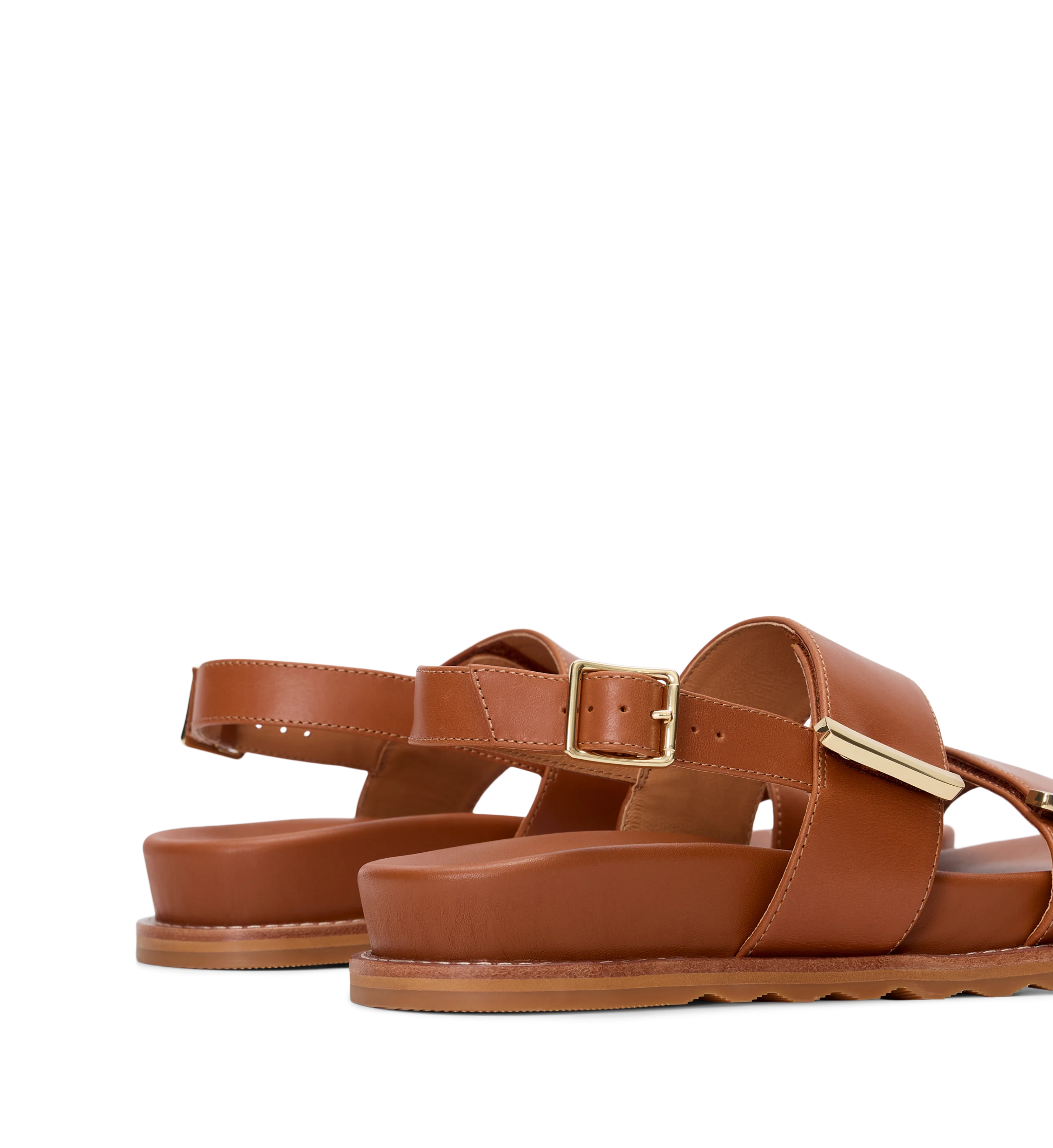 Goura Tan Leather & Hardware Chunky Sandals