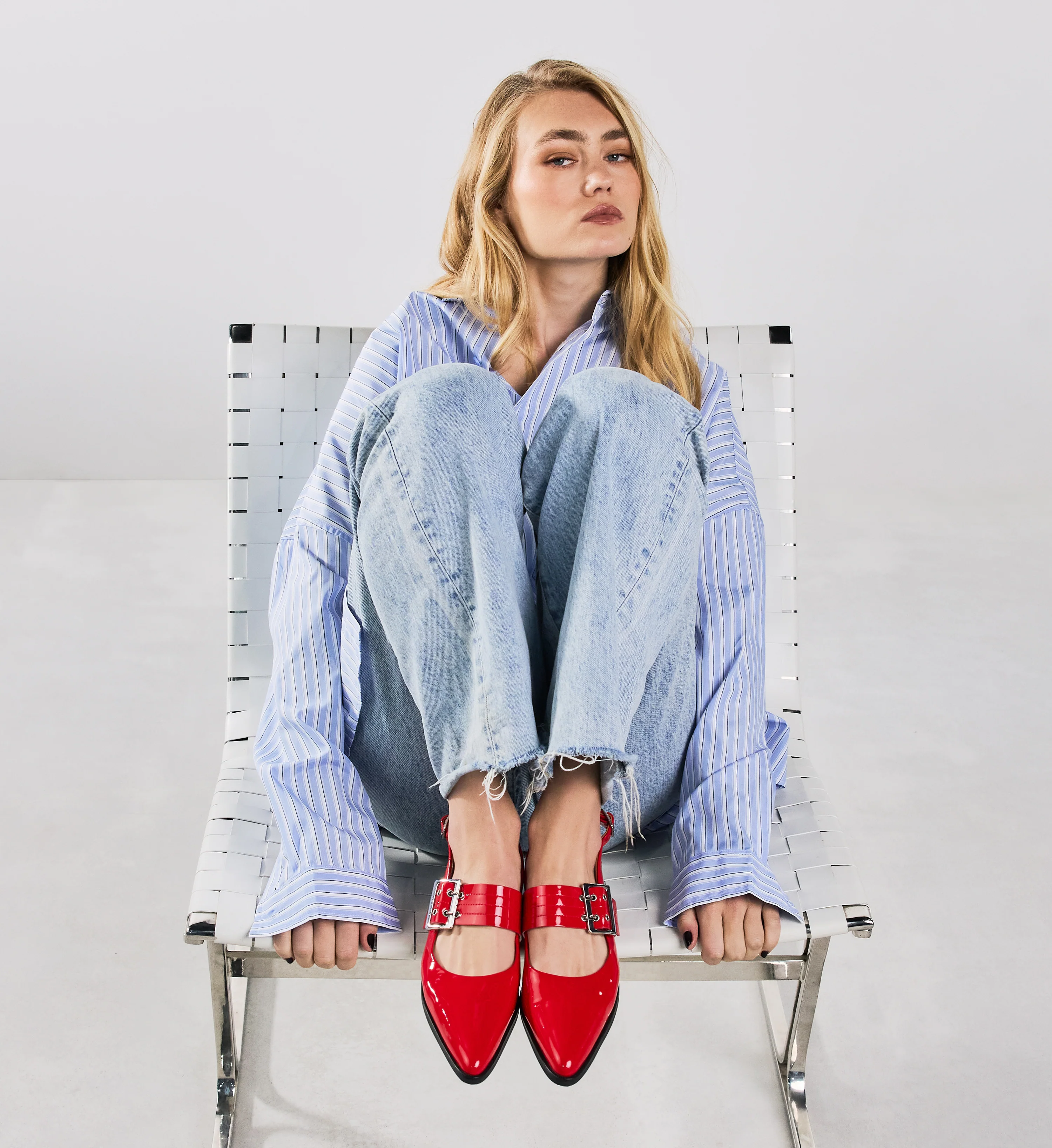 Sunbeam Poppy Red Patent Leather Flats