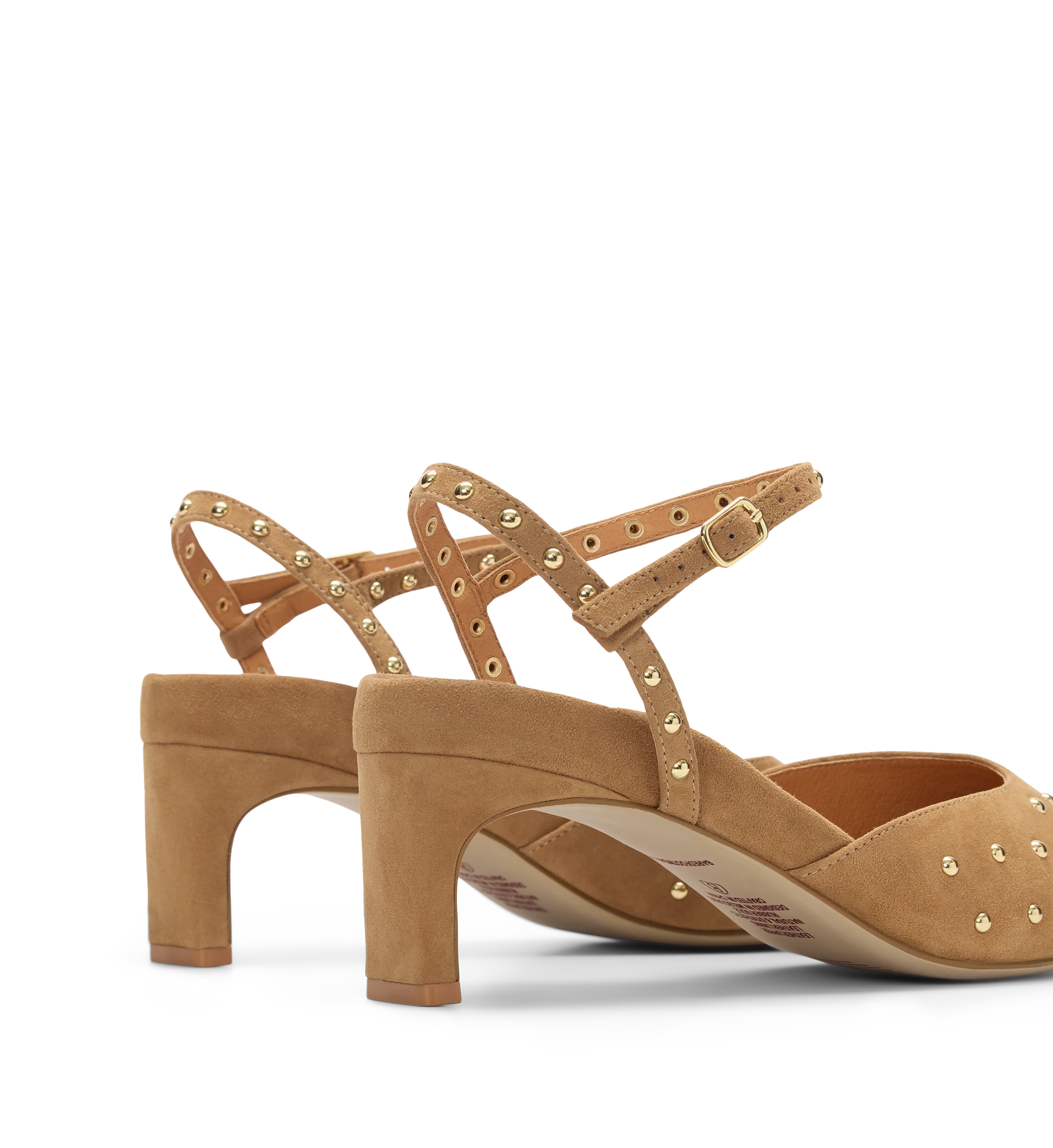 Cygnini Light Tan Suede & Hardware Low Heels