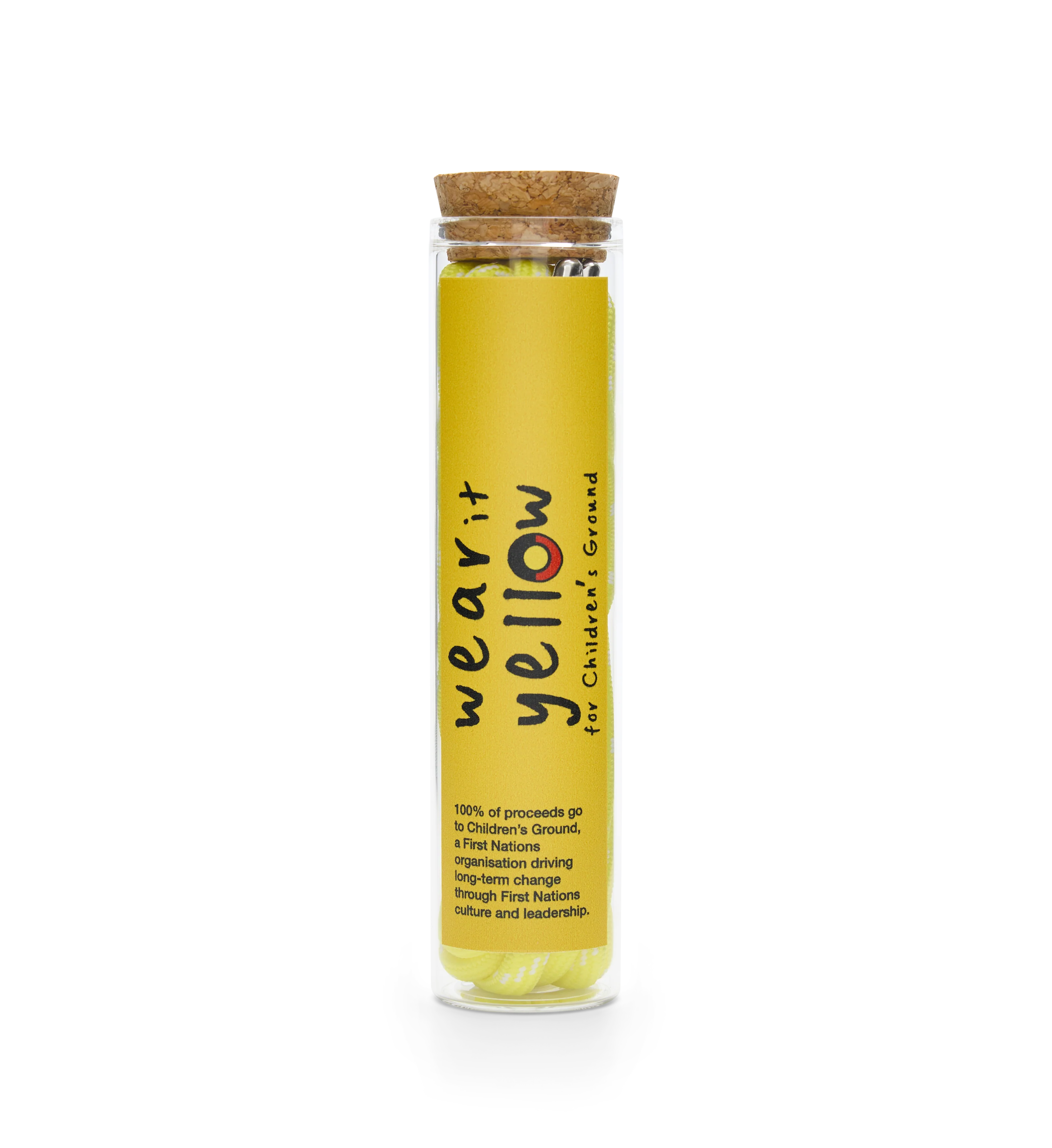 Bared Neon Yellow Laces Silver Tip Shoe Accessories