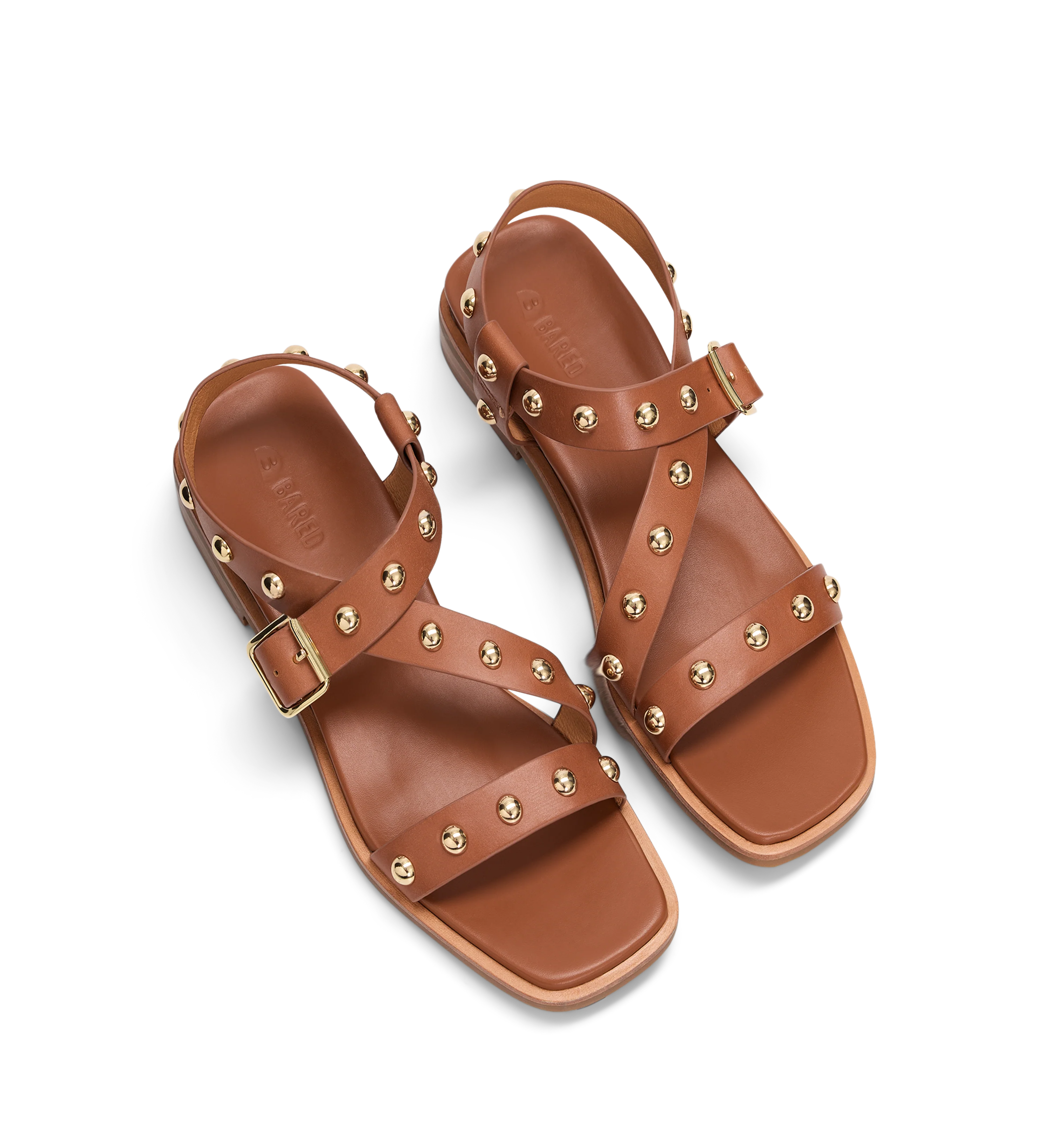 Auk Tan Leather & Hardware Sandals