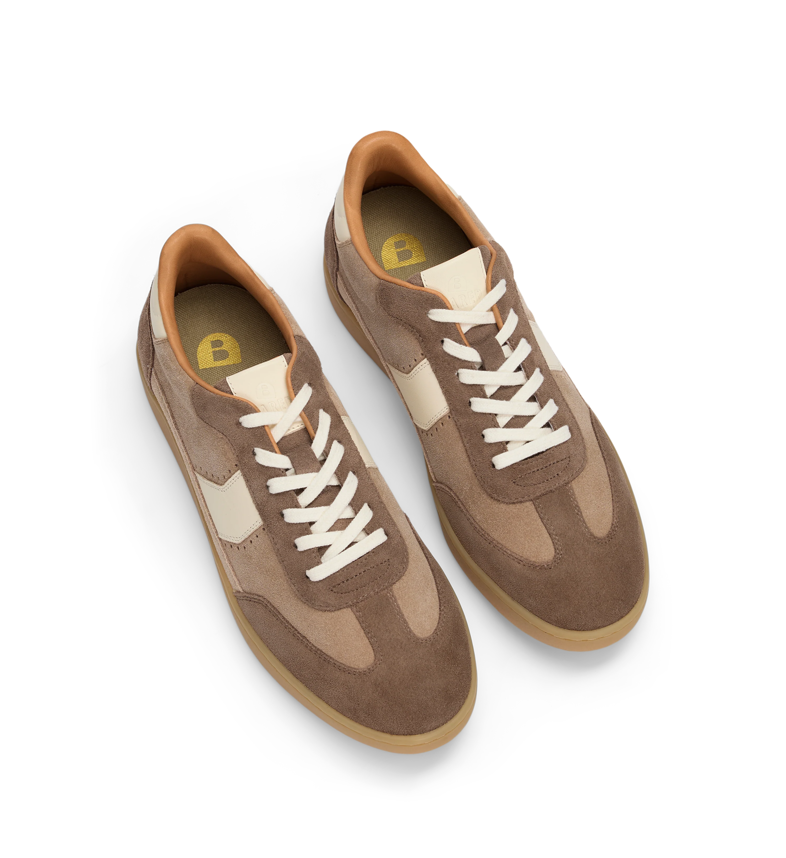 Amakihi Warm Taupe Suede & Leather Sneakers