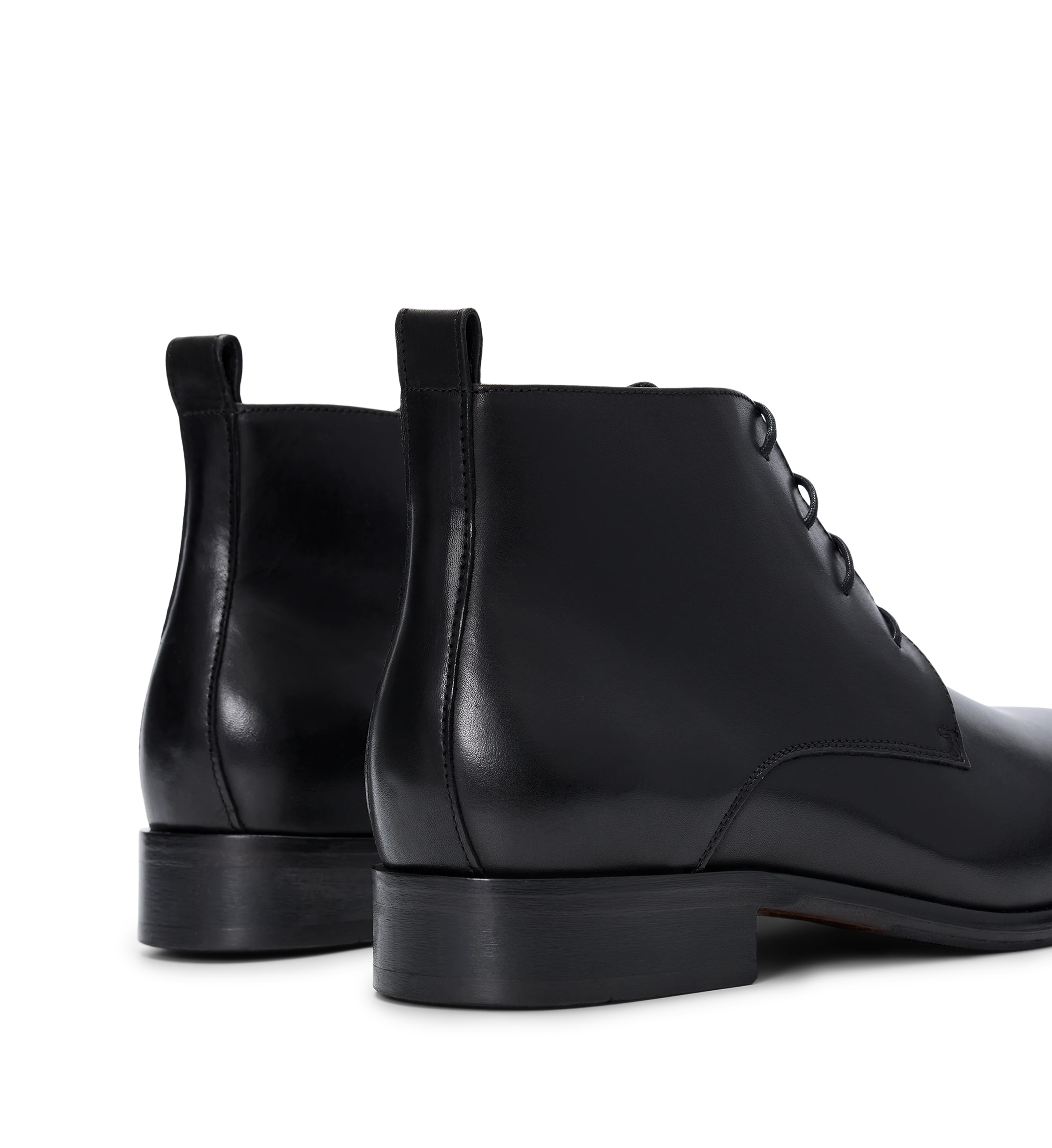 Dubnium Black Leather Boots