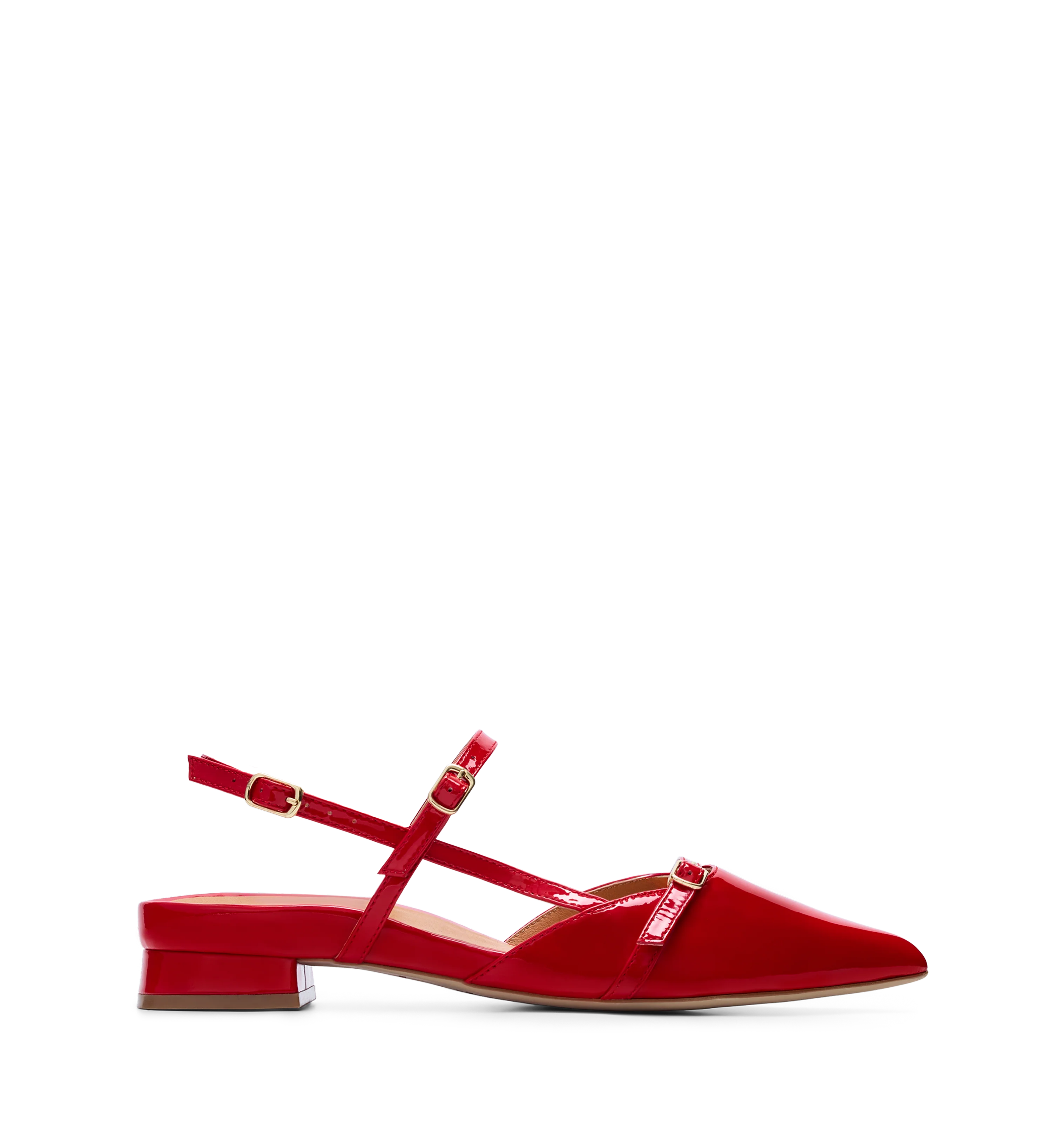 Firecrown 2 Poppy Red Patent Leather Flats
