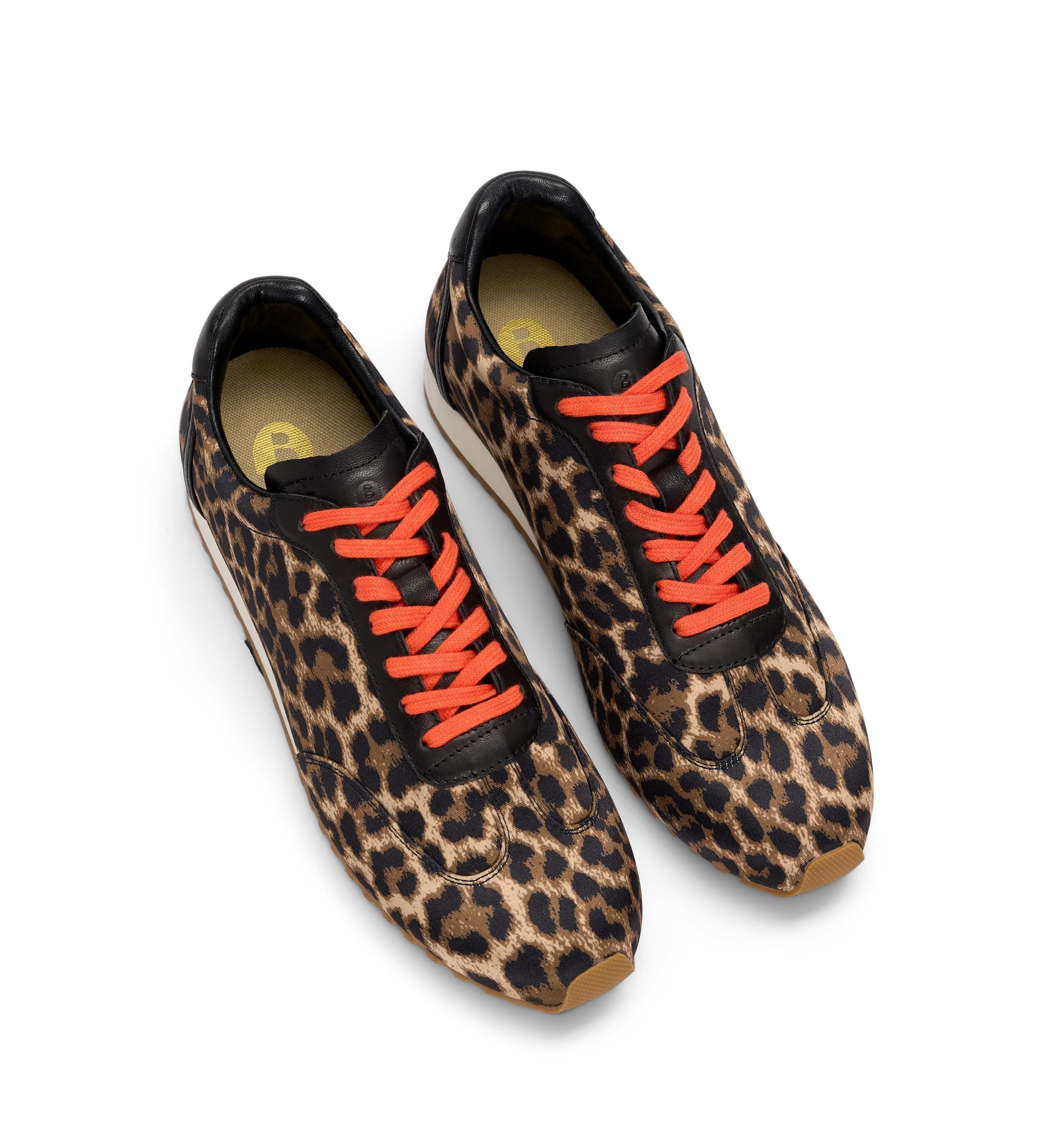 Gavia Leopard Print Satin & Leather Sneakers