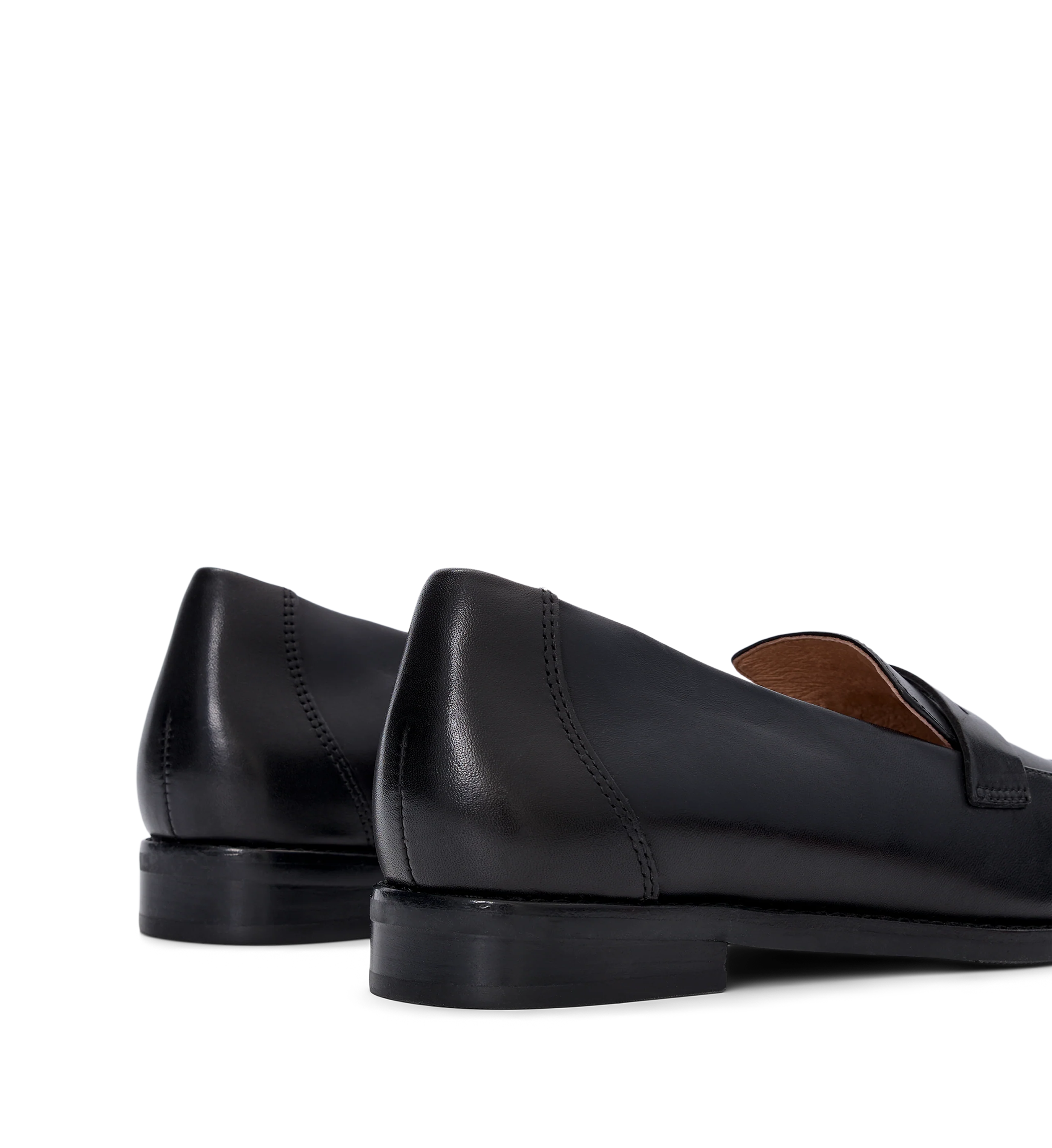 Piha Black Leather Loafers