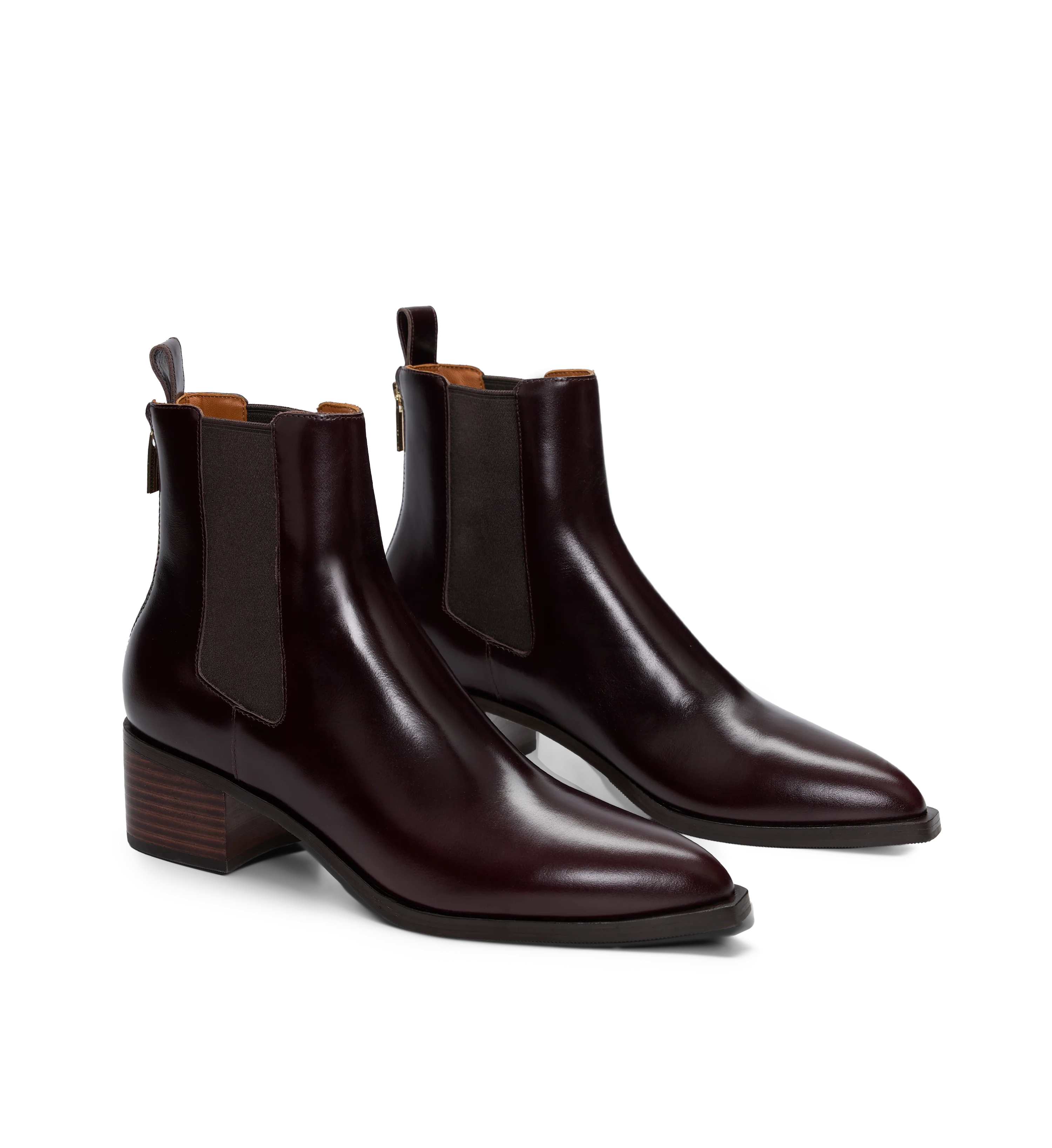 Dodo Mahogany Brown Boxed Leather Heeled Boots