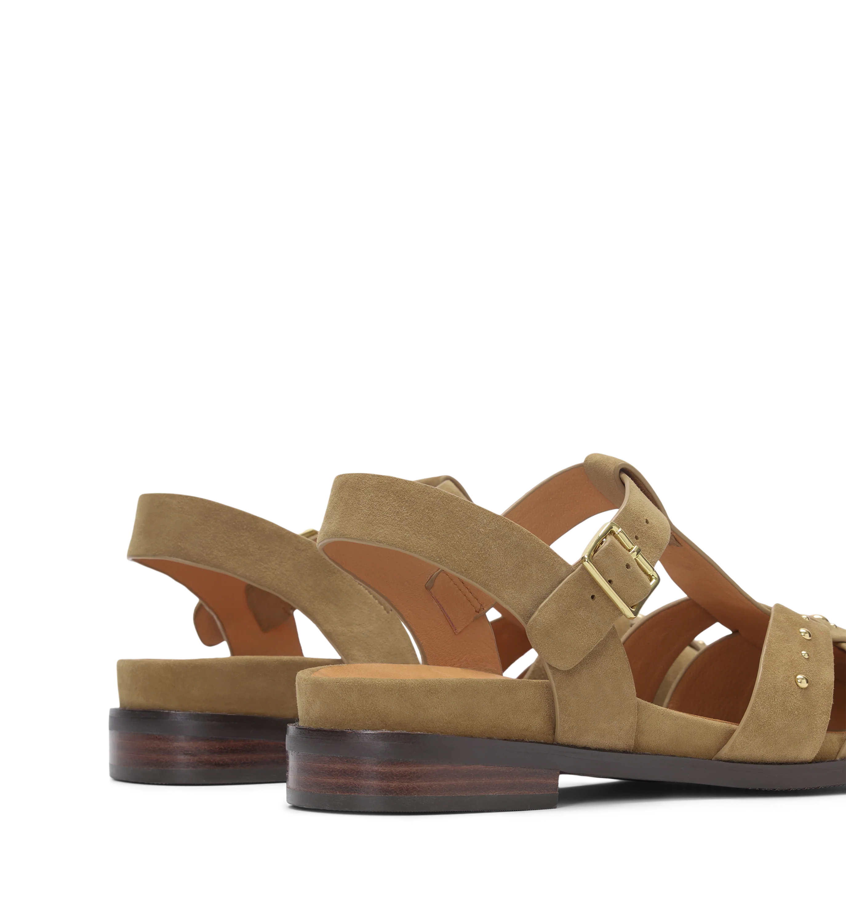 Cettia Camel Suede & Hardware Casual Flats