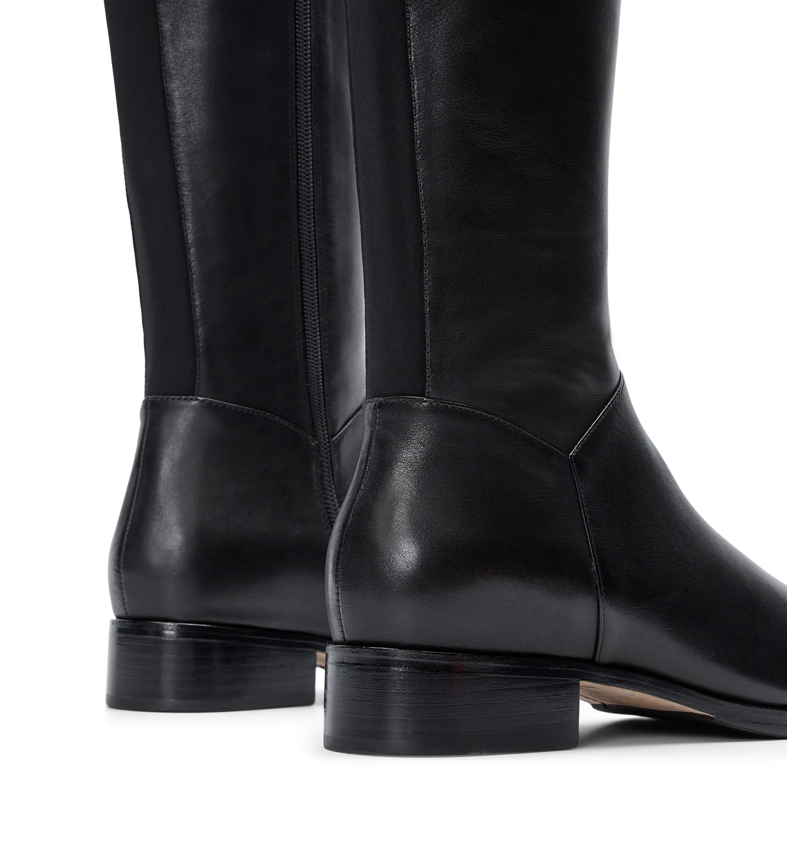 Sitta Black Leather Knee High Boots