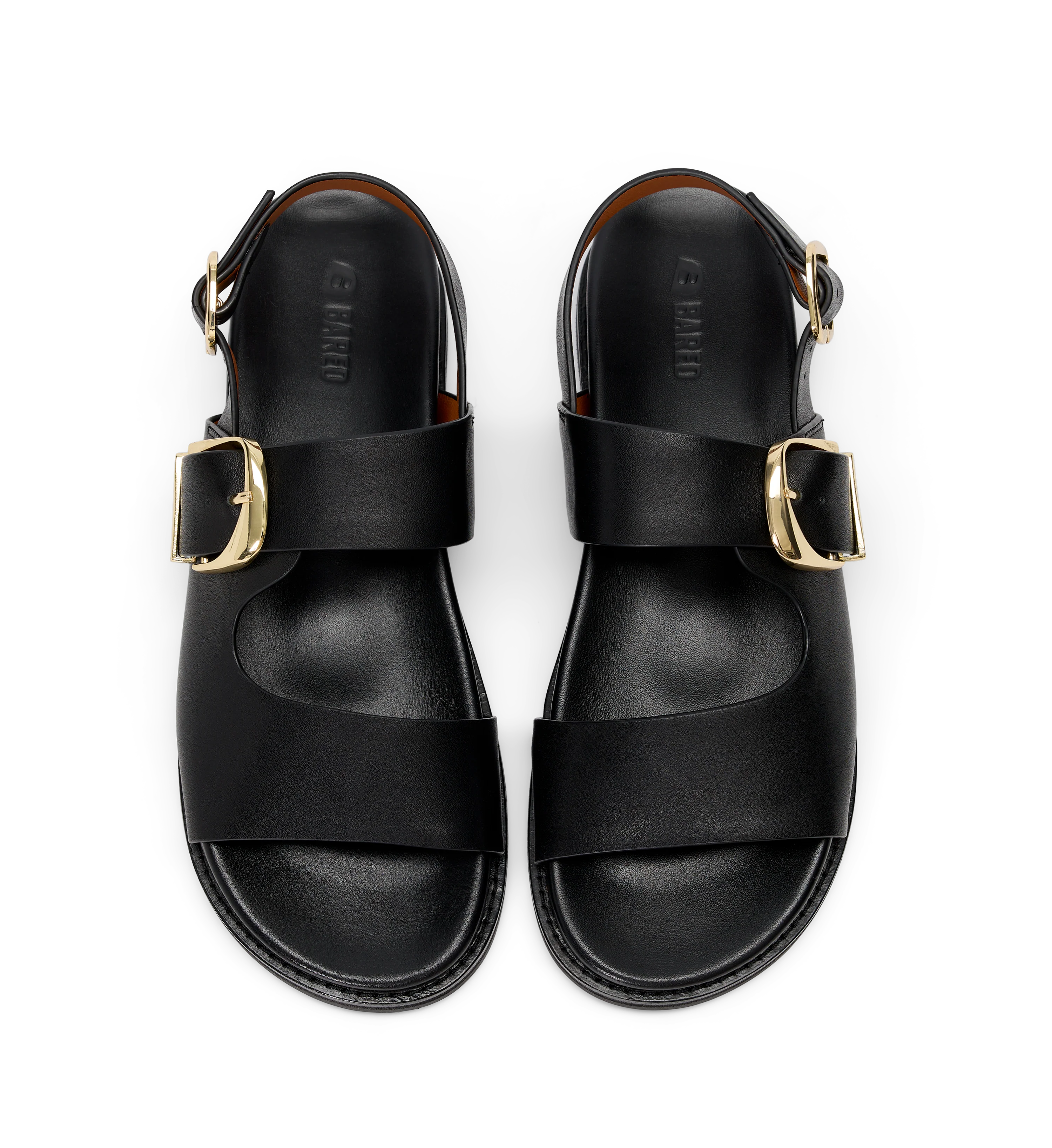 Turnstone Black Leather Chunky Sandals