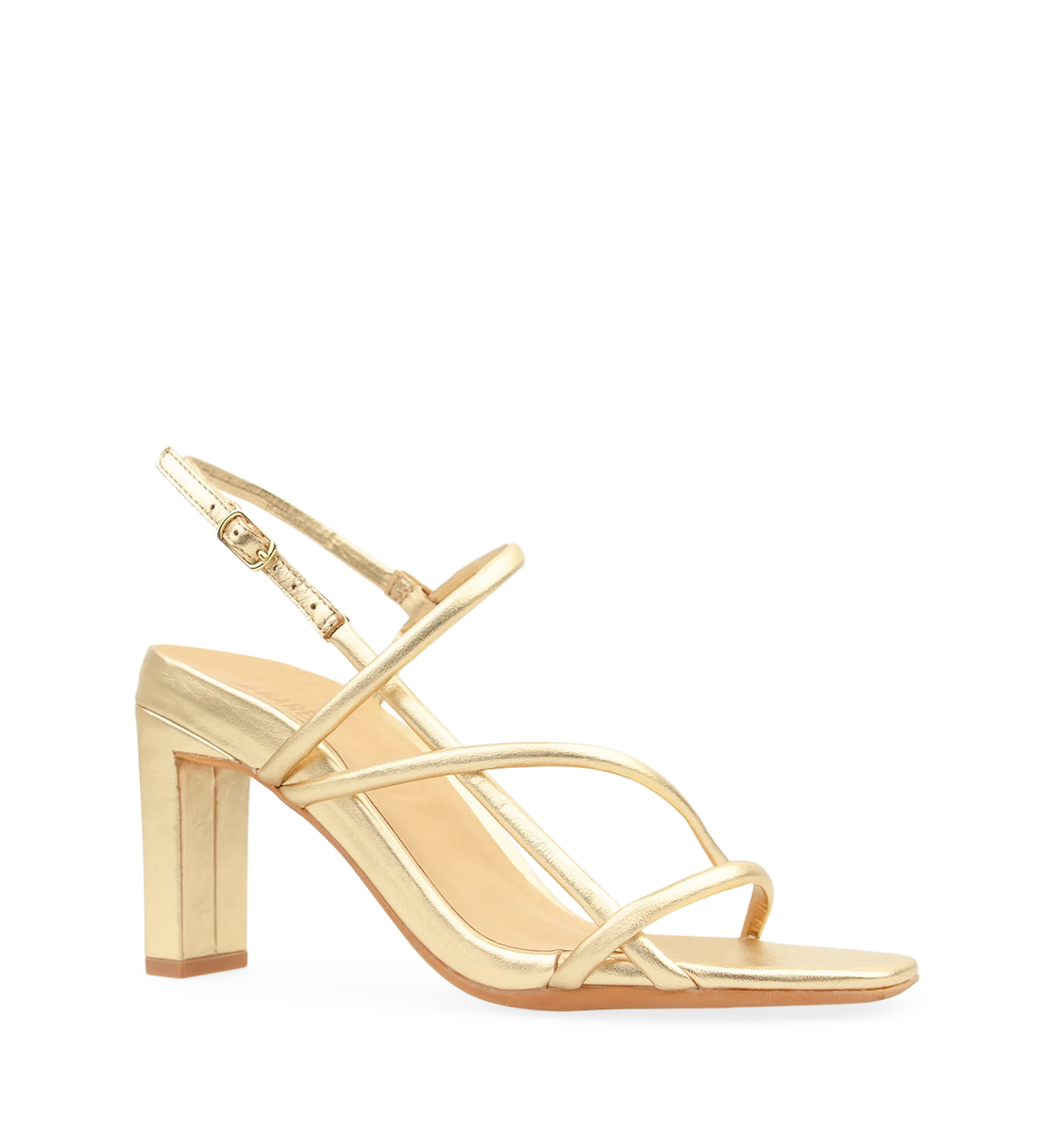 Godwit Gold Leather High Heels